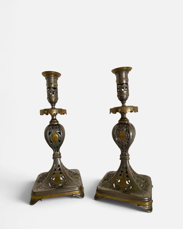 Taperstick - Silver and Gold - Napoleon III
