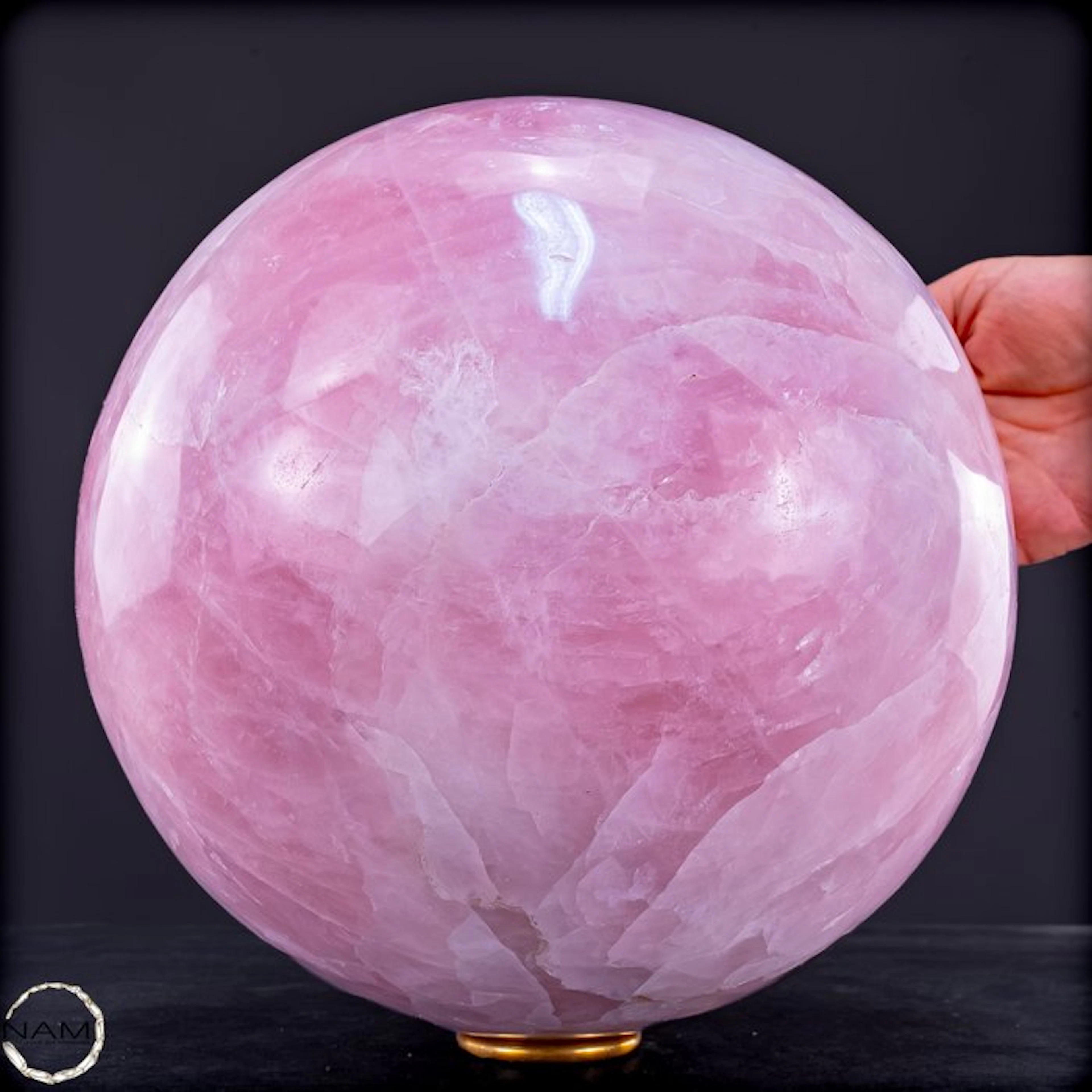Elegant rose quartz sphere from Brazil of exceptional quality- 13732.16 g