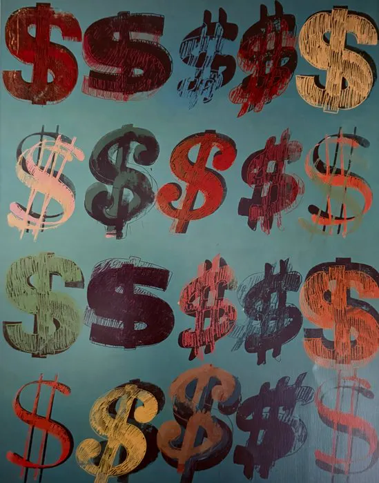 Andy Warhol - “Dollar Signs by Andy Warhol, 1981”.