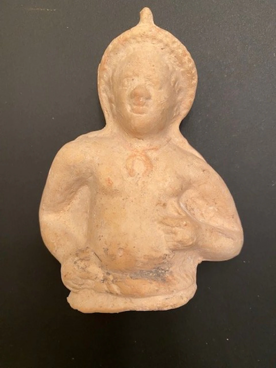 Ancient Egypt, Greco–Roman Period Terracotta Bust - 11 cm