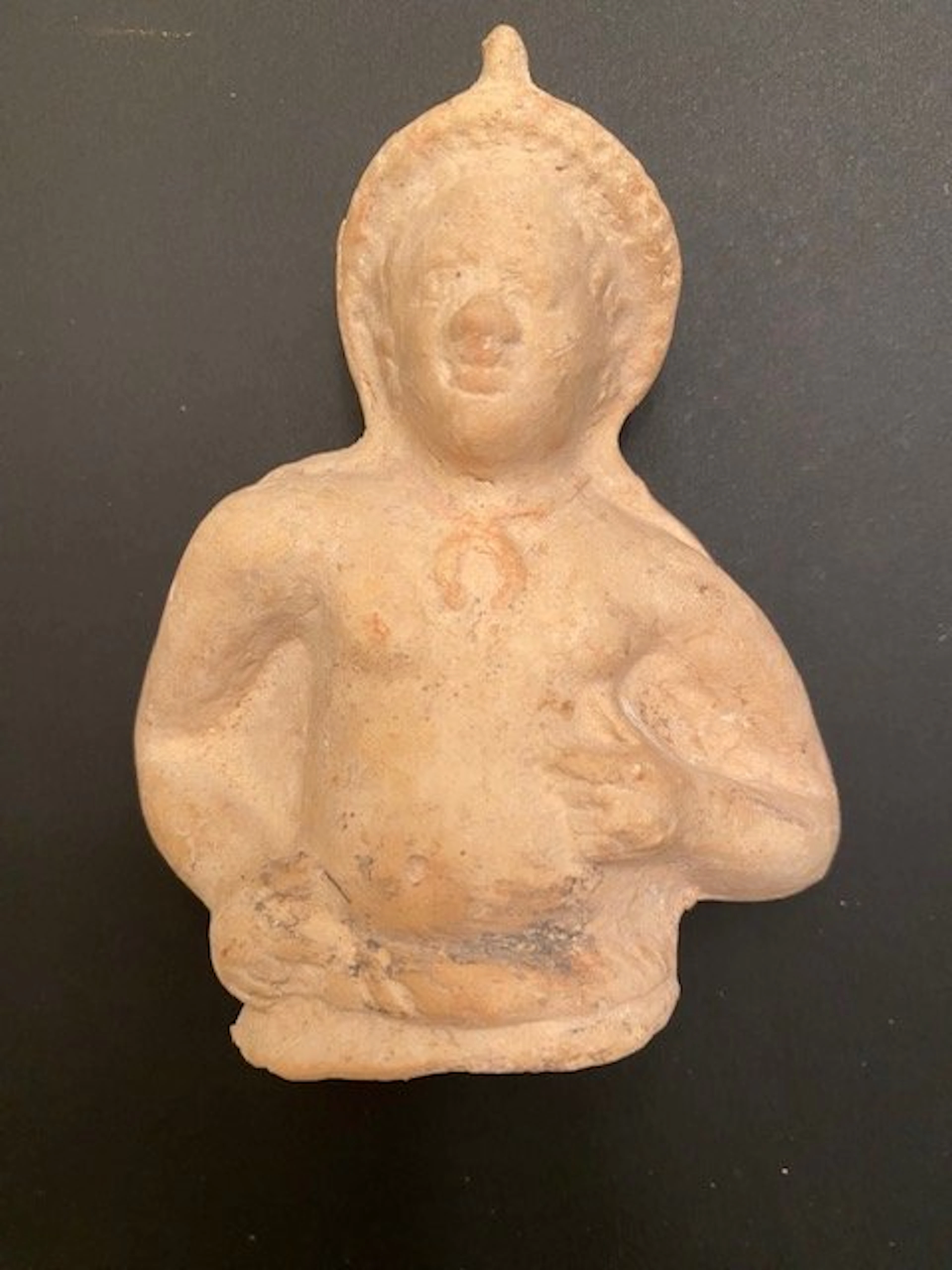 Ancient Egypt, Greco–Roman Period Terracotta Bust - 11 cm