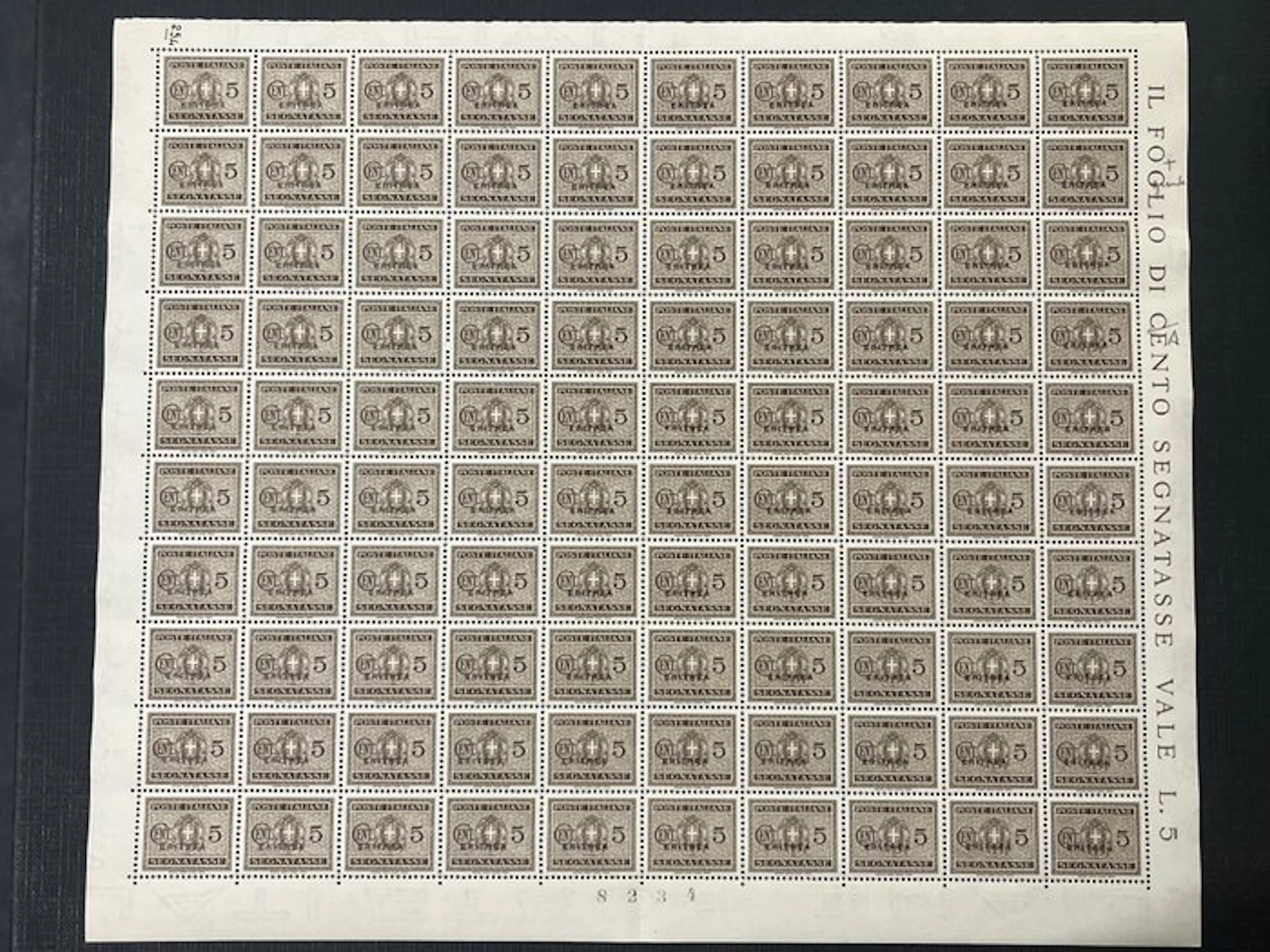 Italy 1944 - Colonial postage stamps overprinted Eritrea