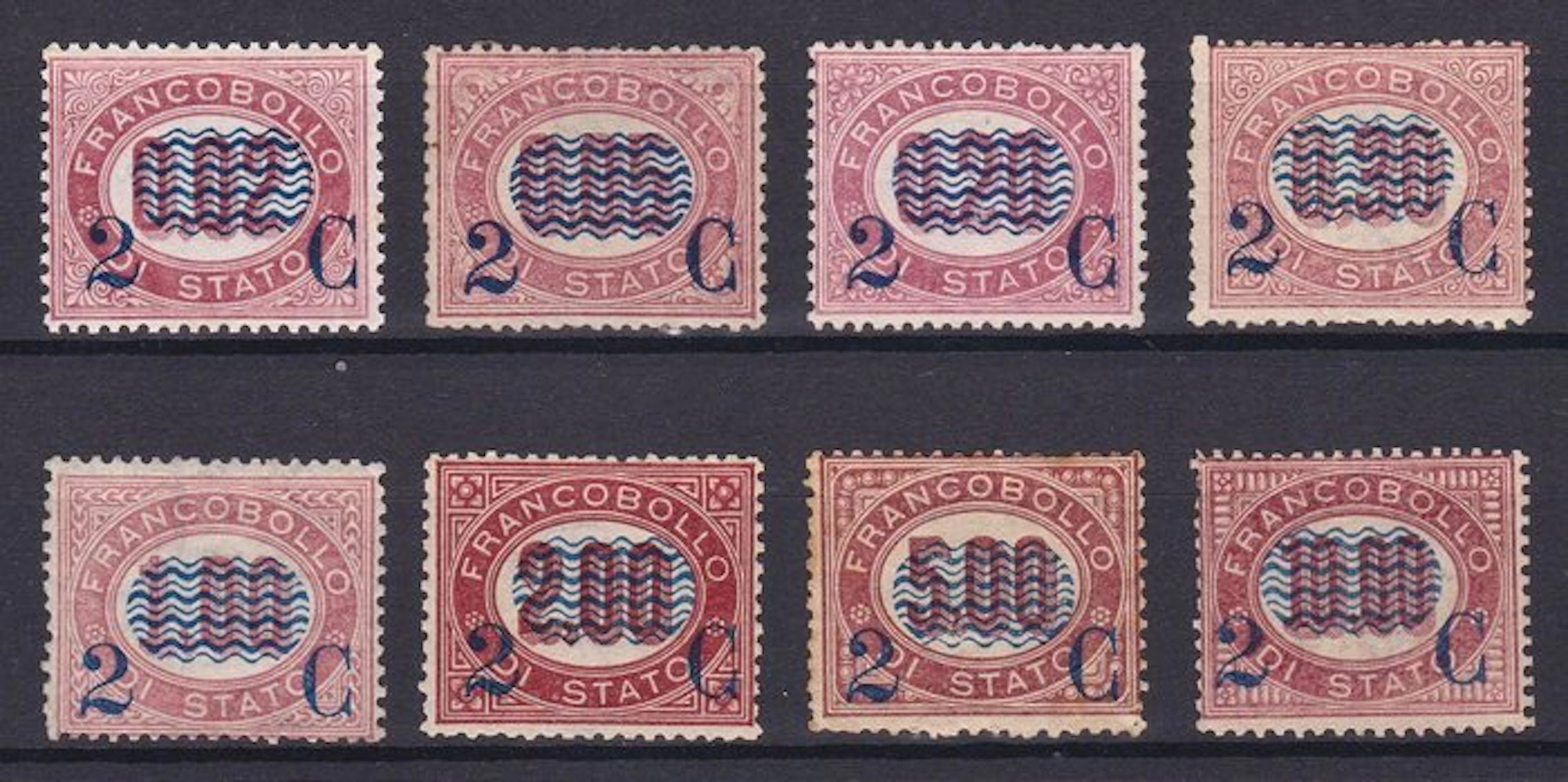 Italy Kingdom 1878 - Service stamps overprinted with...