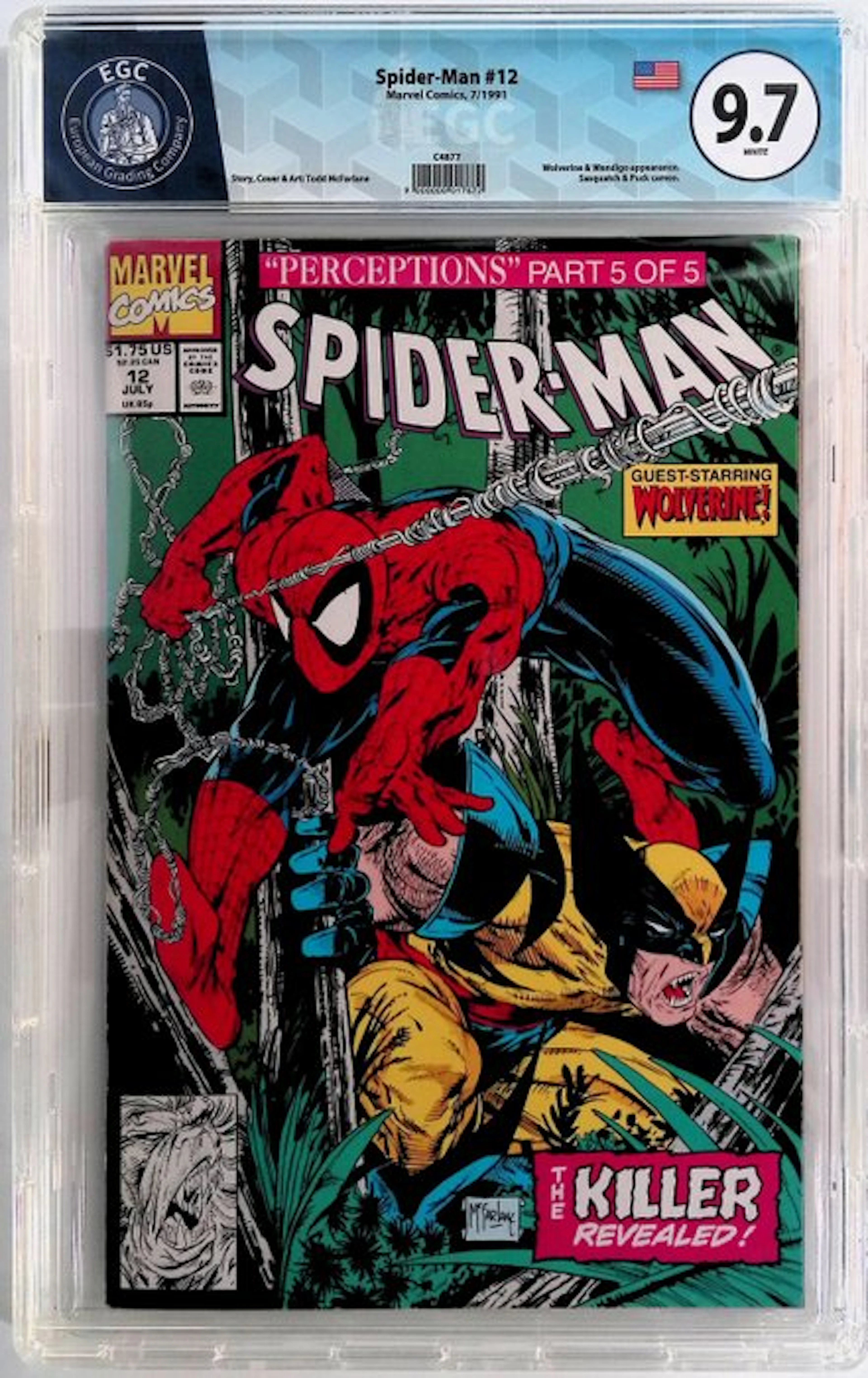 Spider-Man #12 - EGC 9.8 - 1 Graded comic - First edition - 1991