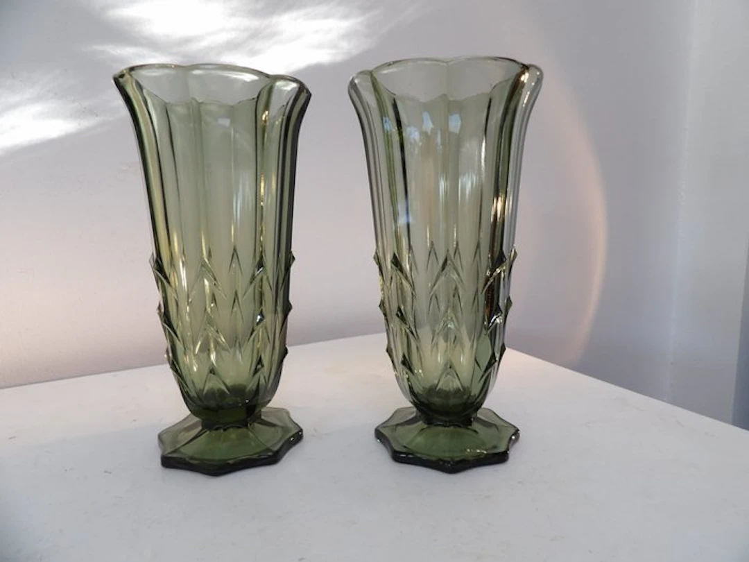 Val Saint Lambert - Charles Graffart - Vase (2) - Mirandole - Glass
