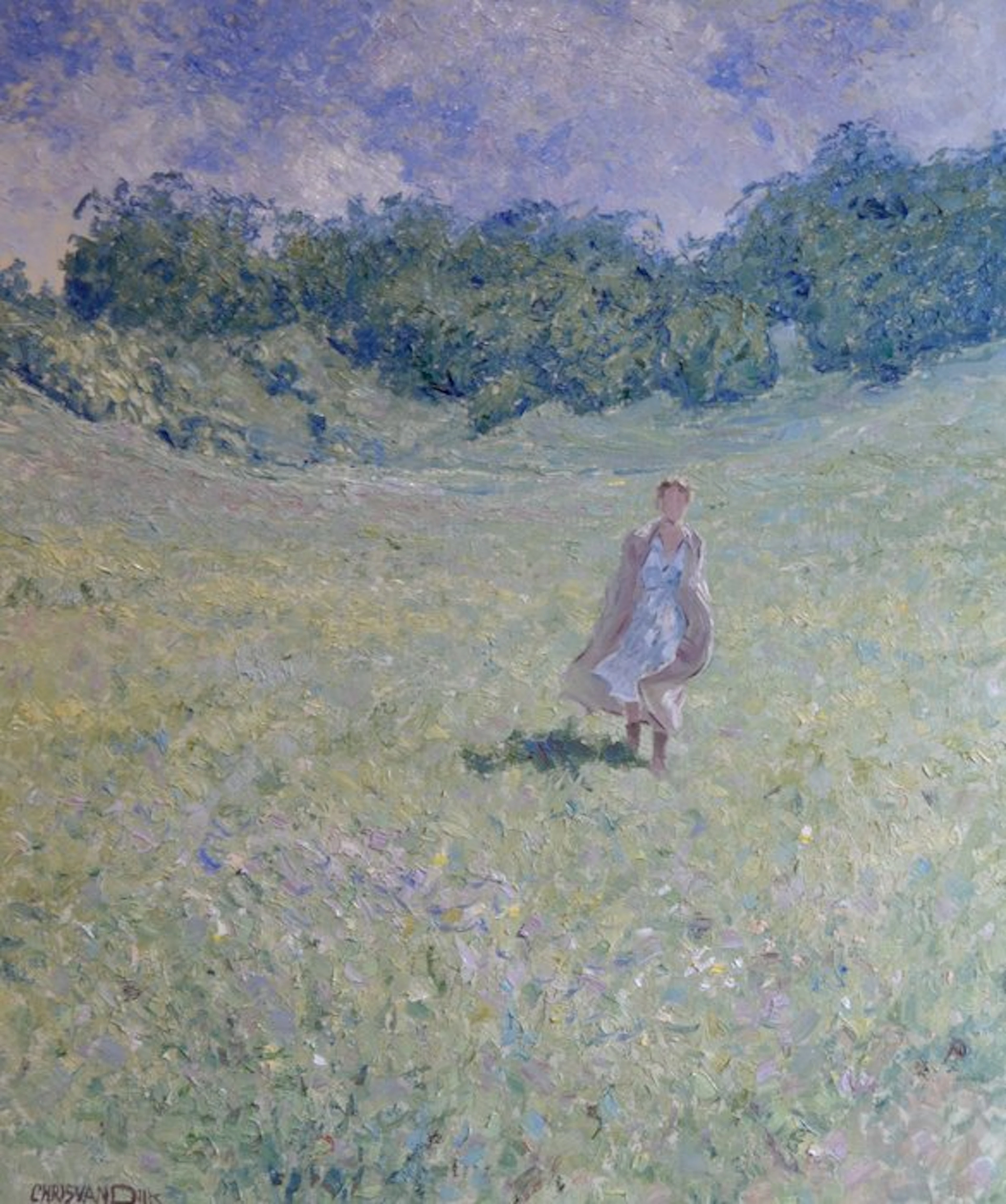 Chris van Dijk (1952) Impressionist - " Cussy-en-Morvan Bourgogne "
