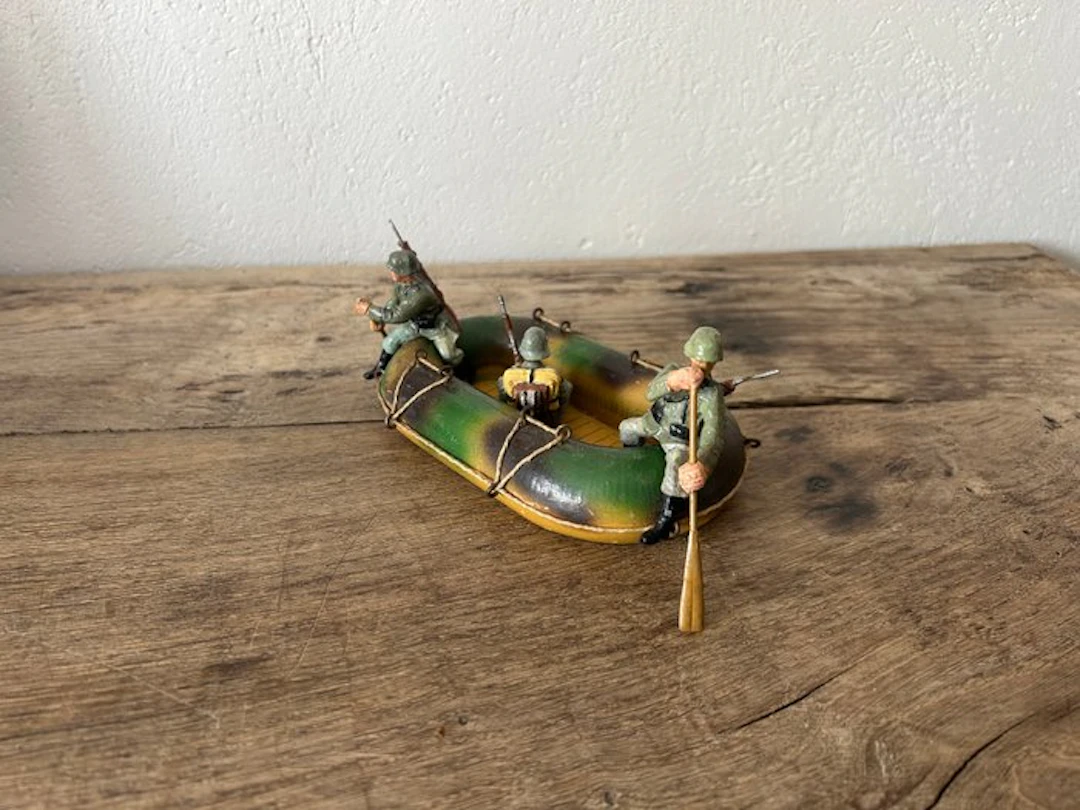 Elastolin - Toy figurine Rare - Bateau Pneumatique...