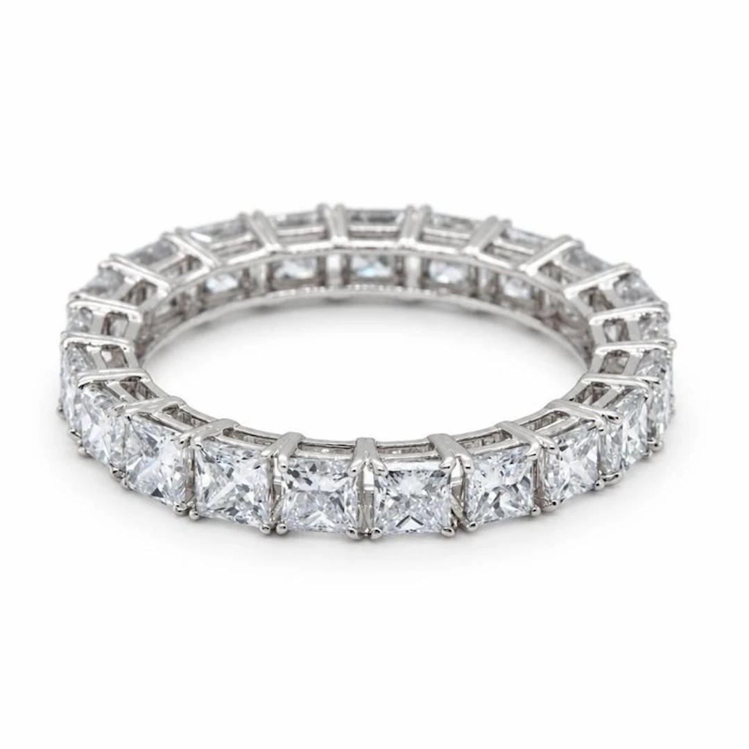 No reserve price - Ring - 14 kt. White gold - 2.97ct. tw. Diamond (Lab-grown)