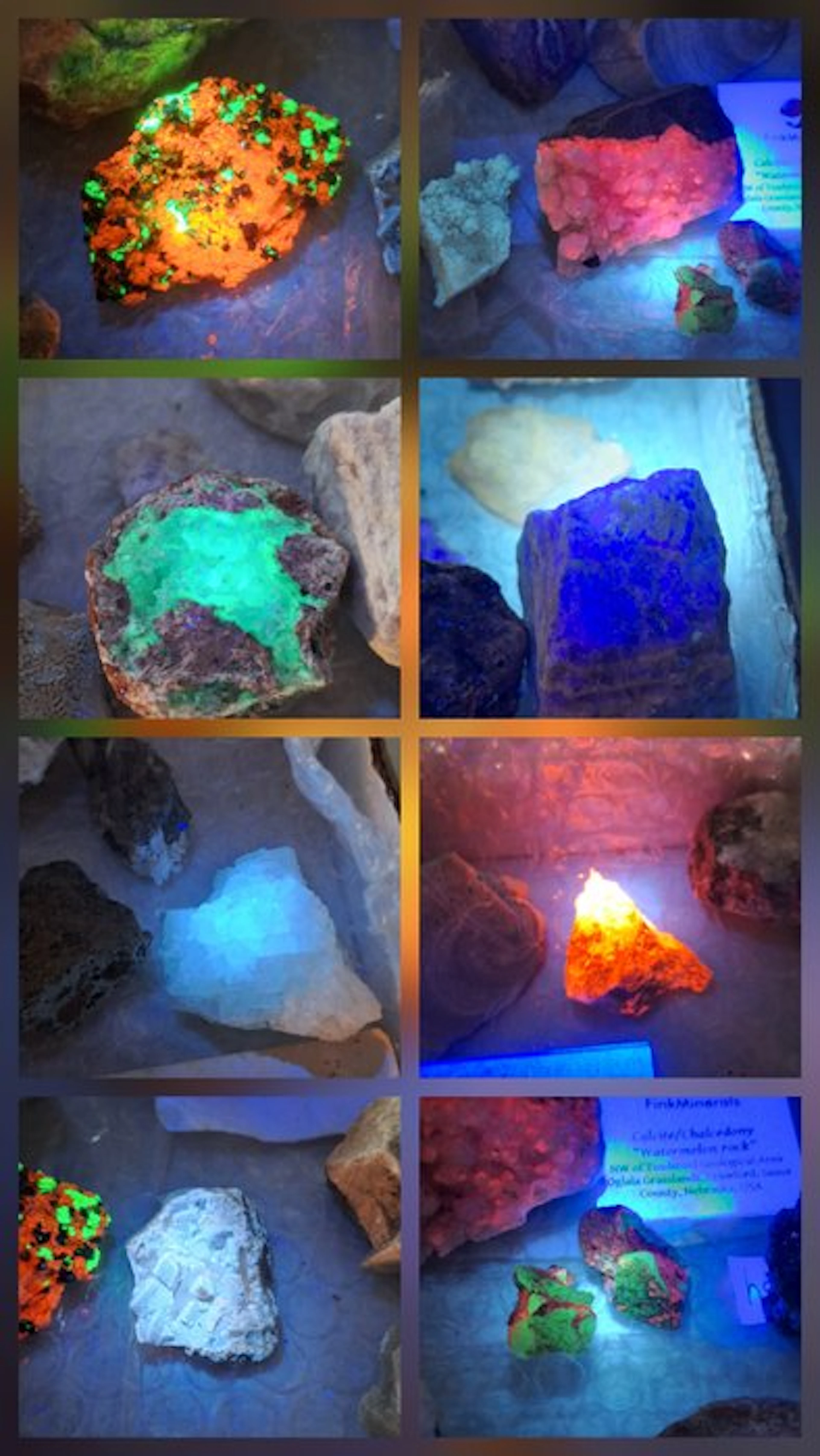 Mixed minerals Fluorescent - Height: 10.5 cm - Width: 2 cm- 1933 g - (34)