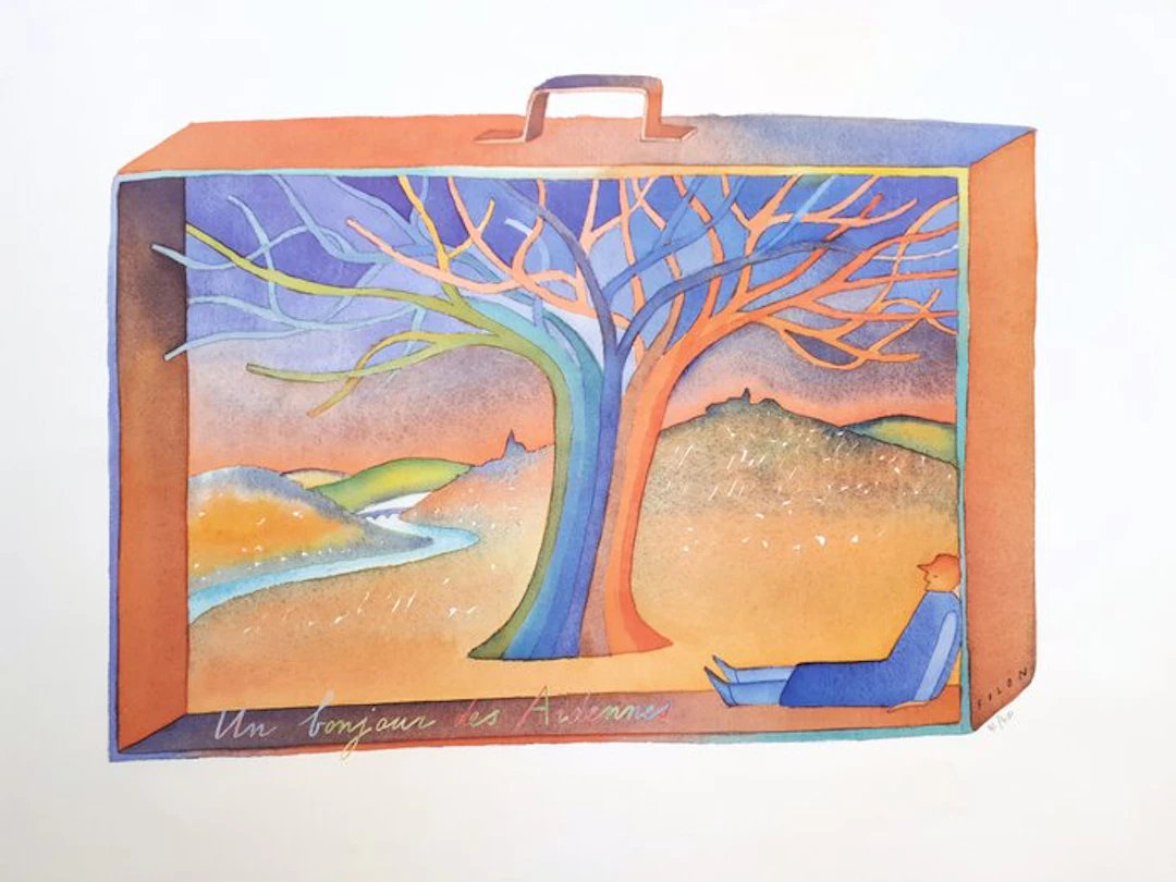 Jean-Michel Folon (1934-2005) - Un bonjour des Ardennes