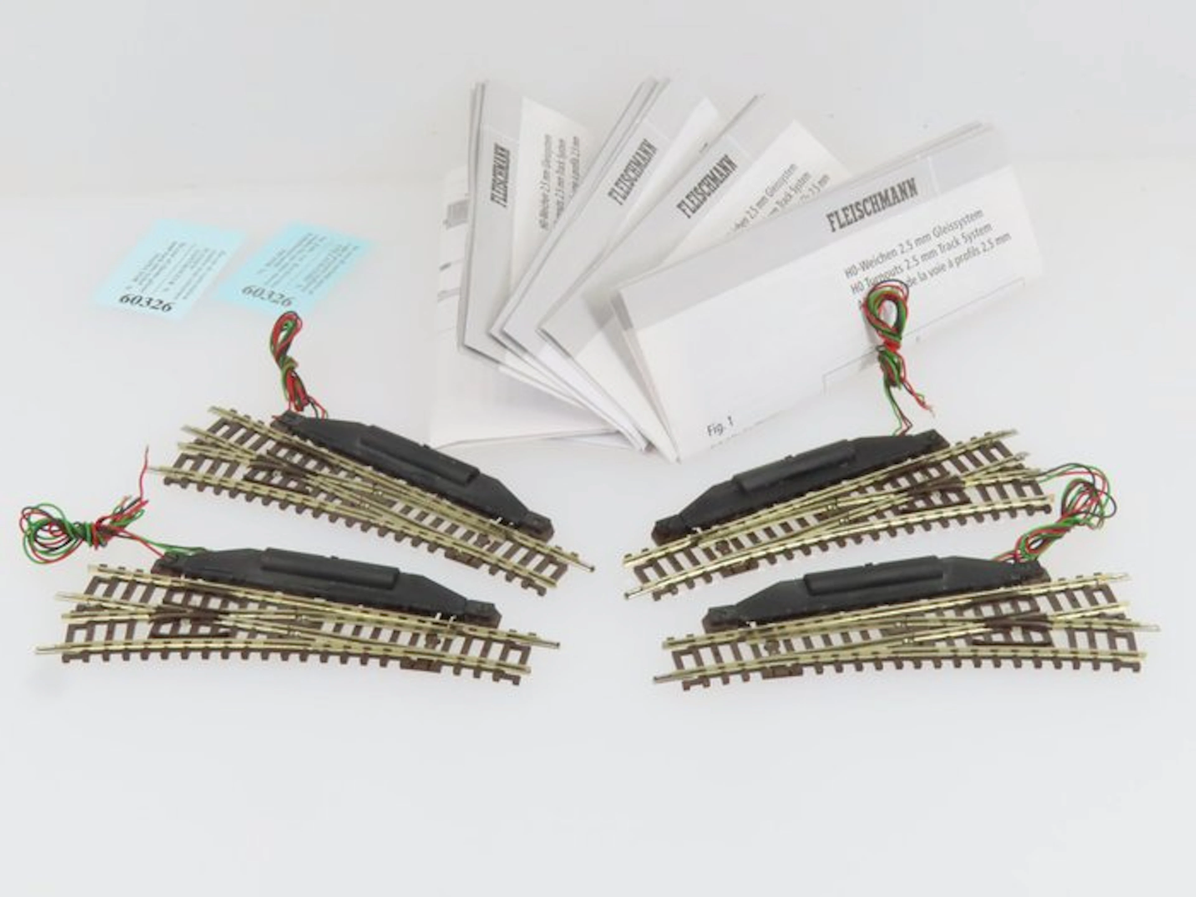 Fleischmann N - 22261/22263 - Model train tracks (4)...