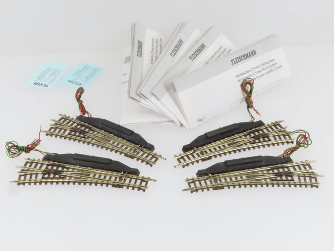 Fleischmann N - 22261/22263 - Model train tracks (4)...