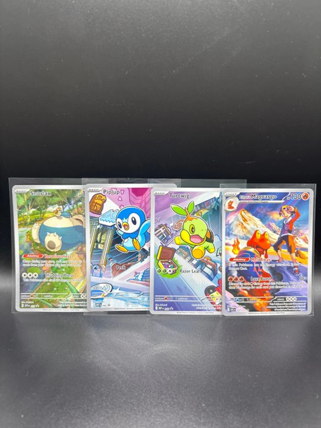 Pokémon - 4 Card Snorlax 151, First Partner & Ascended Single Card Lot