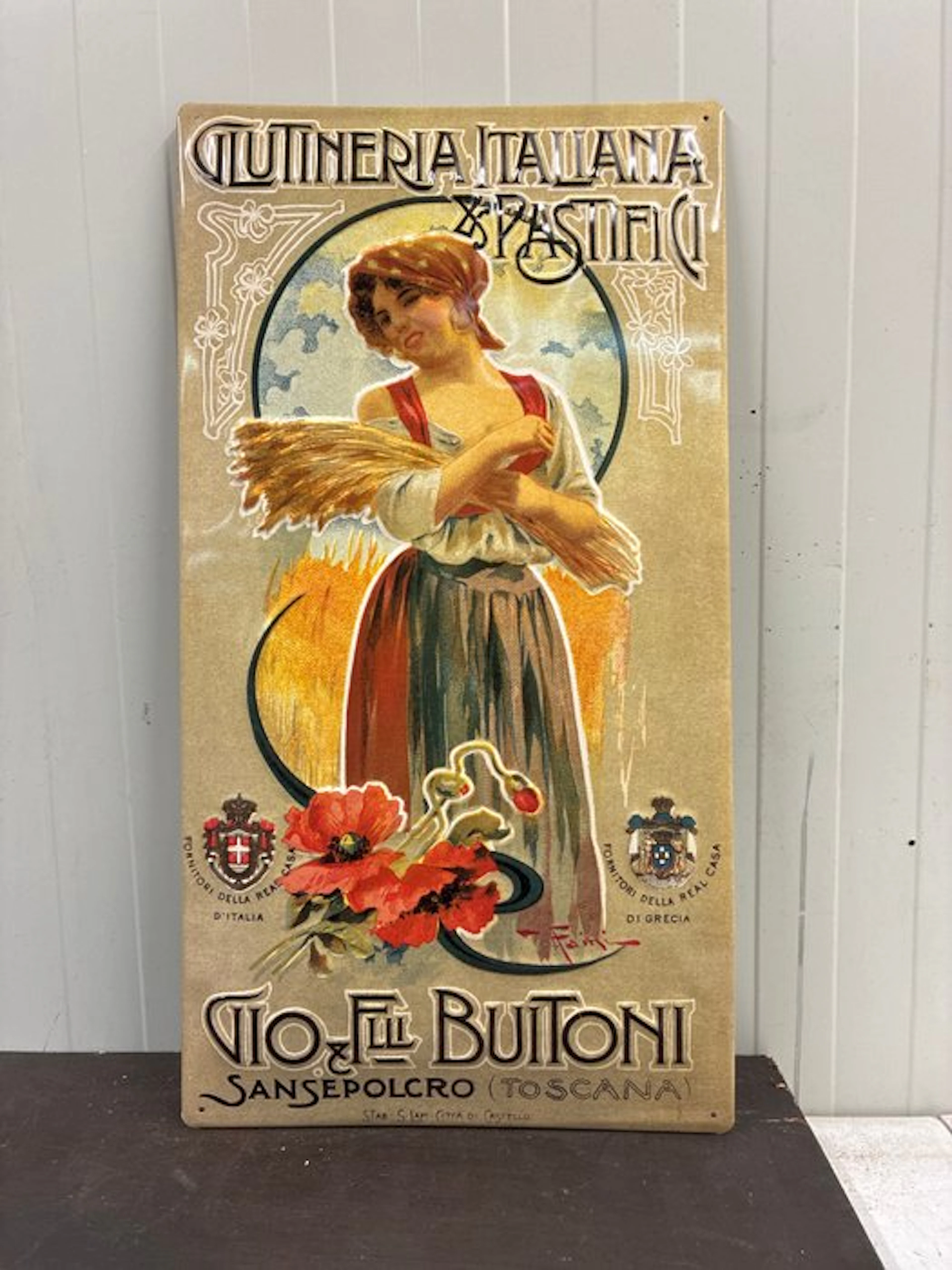 Vio & F.lli Buitoni Sansepolcro – vintage tin advertising...