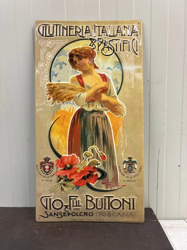 Vio & F.lli Buitoni Sansepolcro – vintage tin advertising...