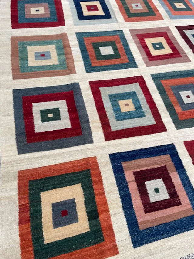 Afghan designer kilim - ( unused ) - handwoven - wool - Kelim - 292 cm - 249 cm