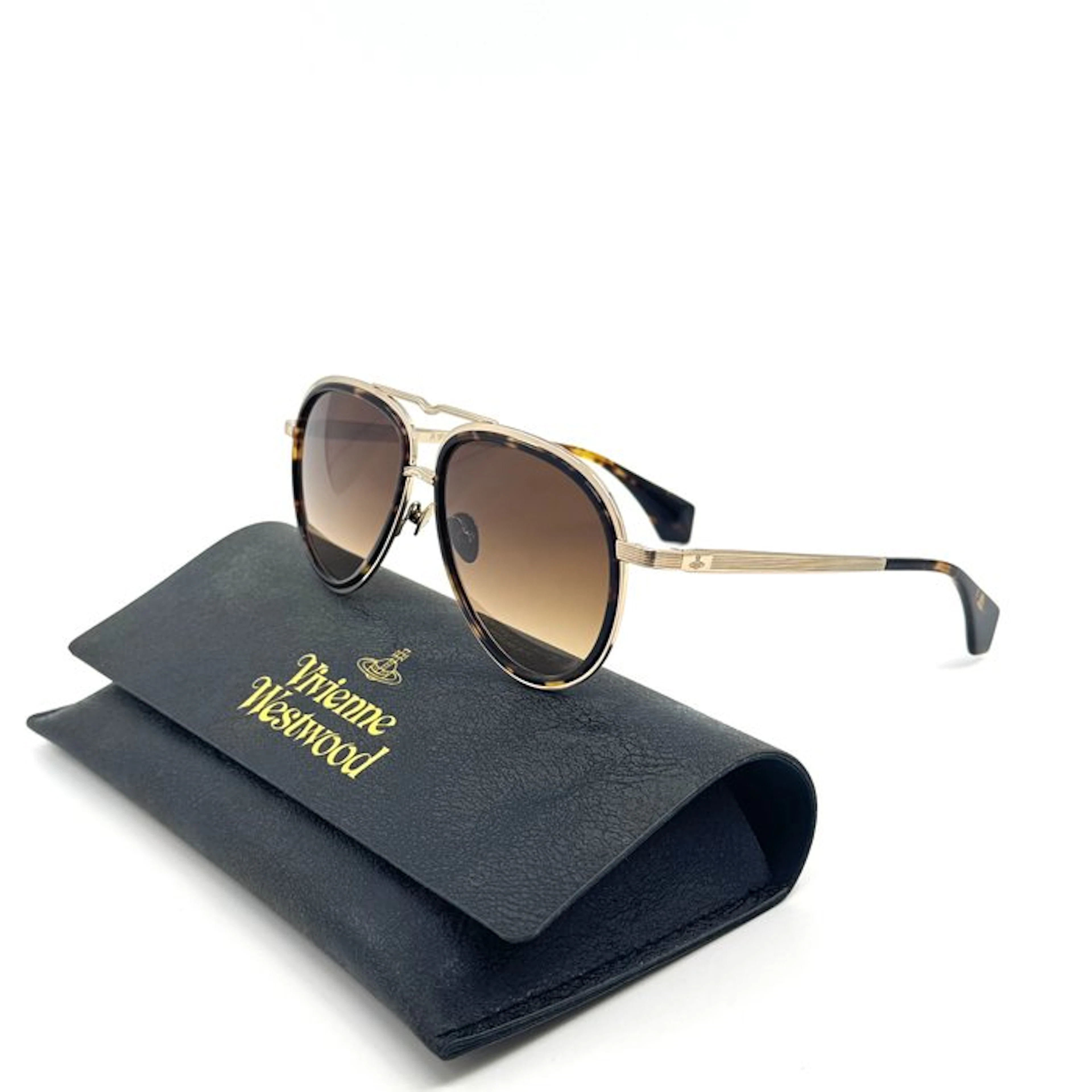 Vivienne Westwood - *NEW* - Gold Metal - Brown Lenses - Sunglasses