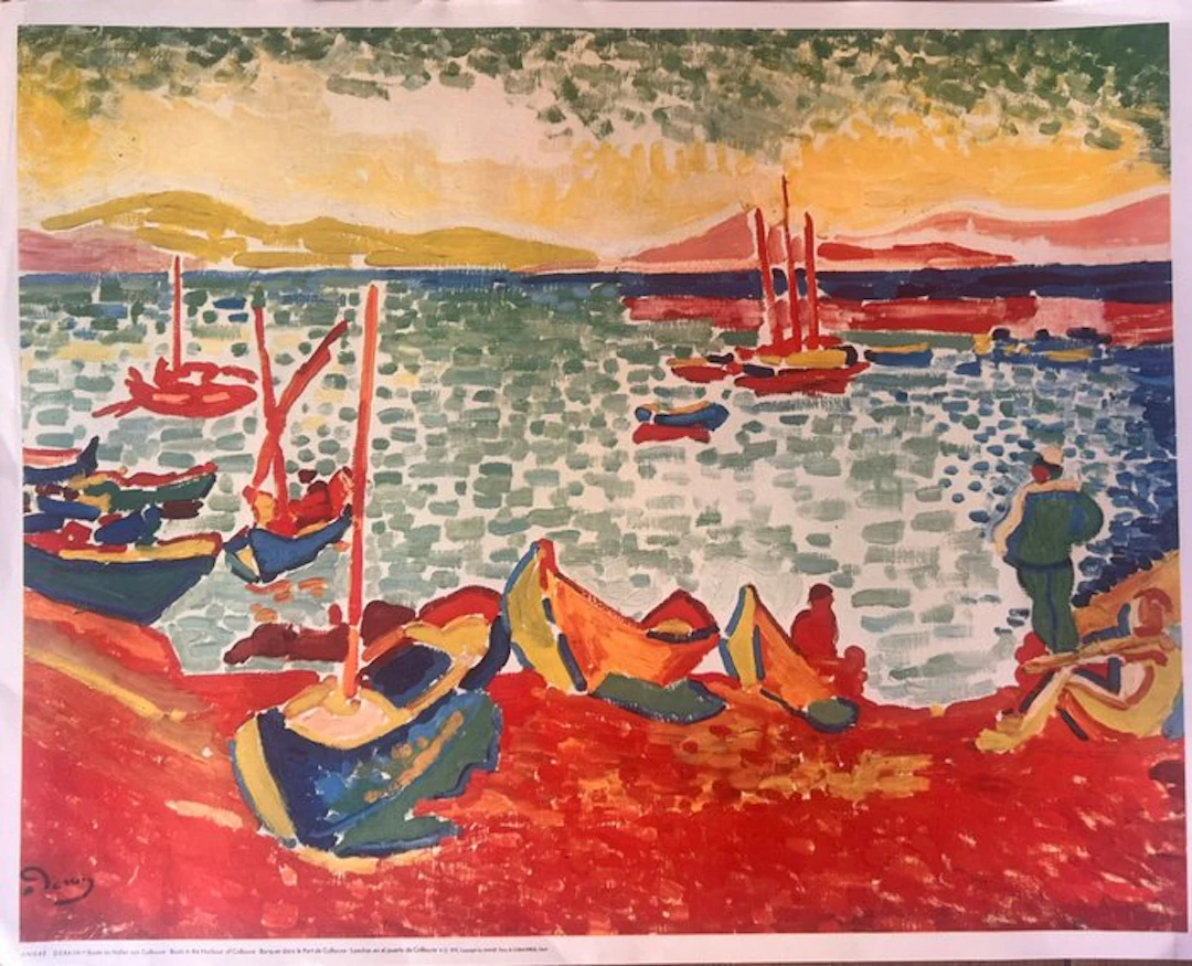 André Derain (1880-1954) - Barques dans le port de Colioure