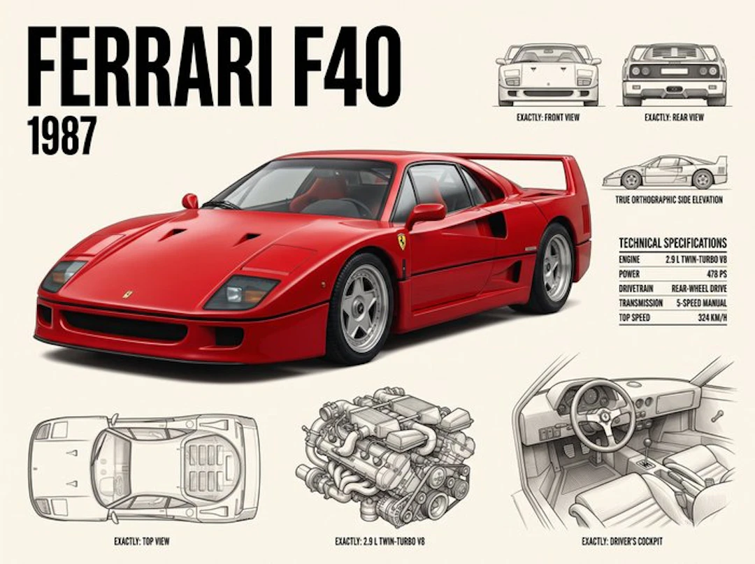 Shmidt.Art - Ferrari - FERRARI F40 - 1980s