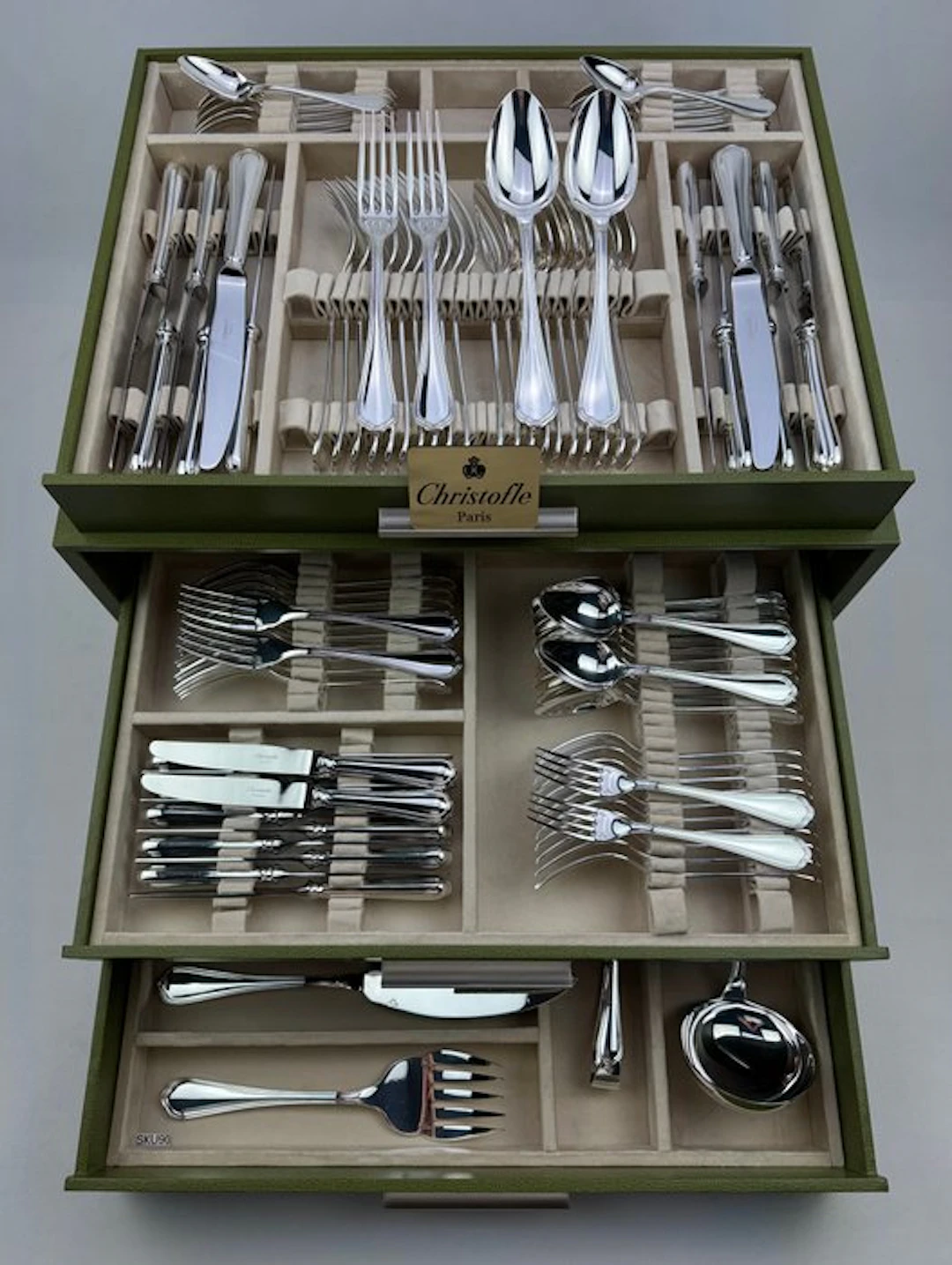 Christofle - Table service for 12 (126) - Spatours - Silverplated