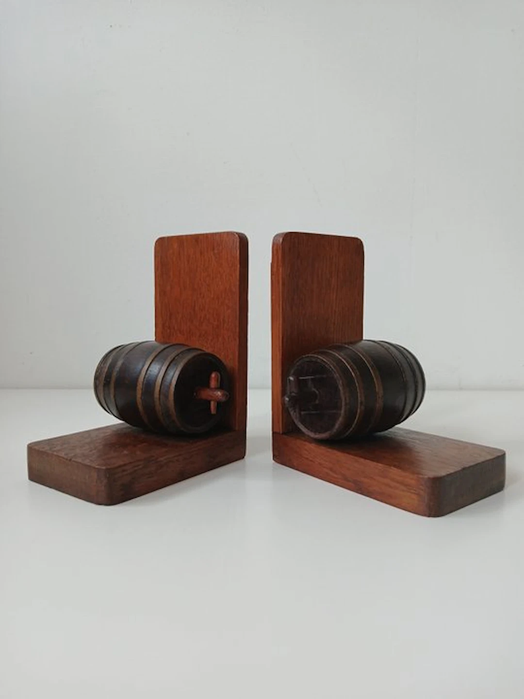 Bookends - Oak - Vintage - the '60s