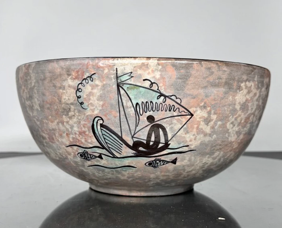 Keramis Boch - Raymond Chevalier - Fruit bowl - Ceramic - Art Deco salad bowl