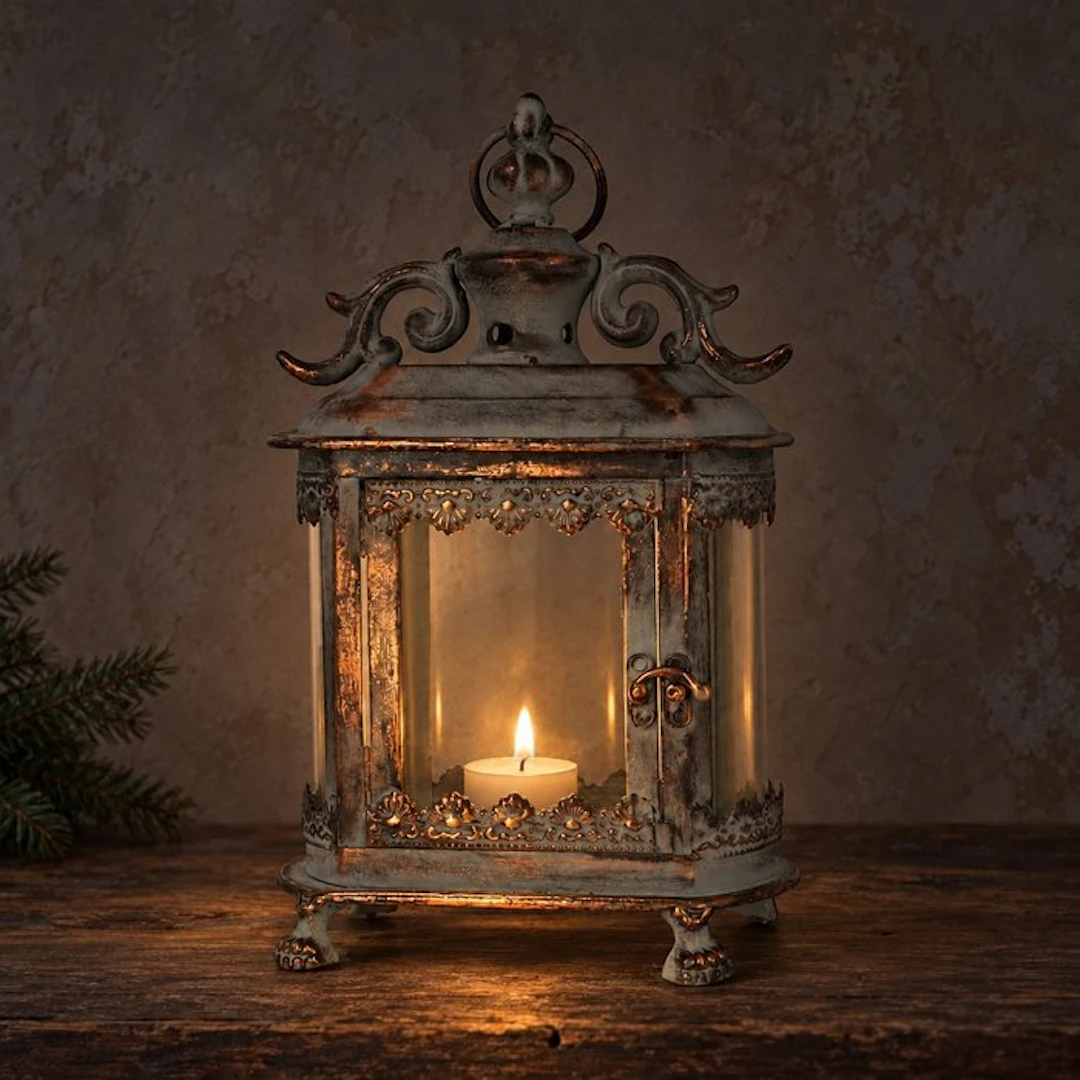 Lantern - Metal, Glass - Lantern - Glass, Metal