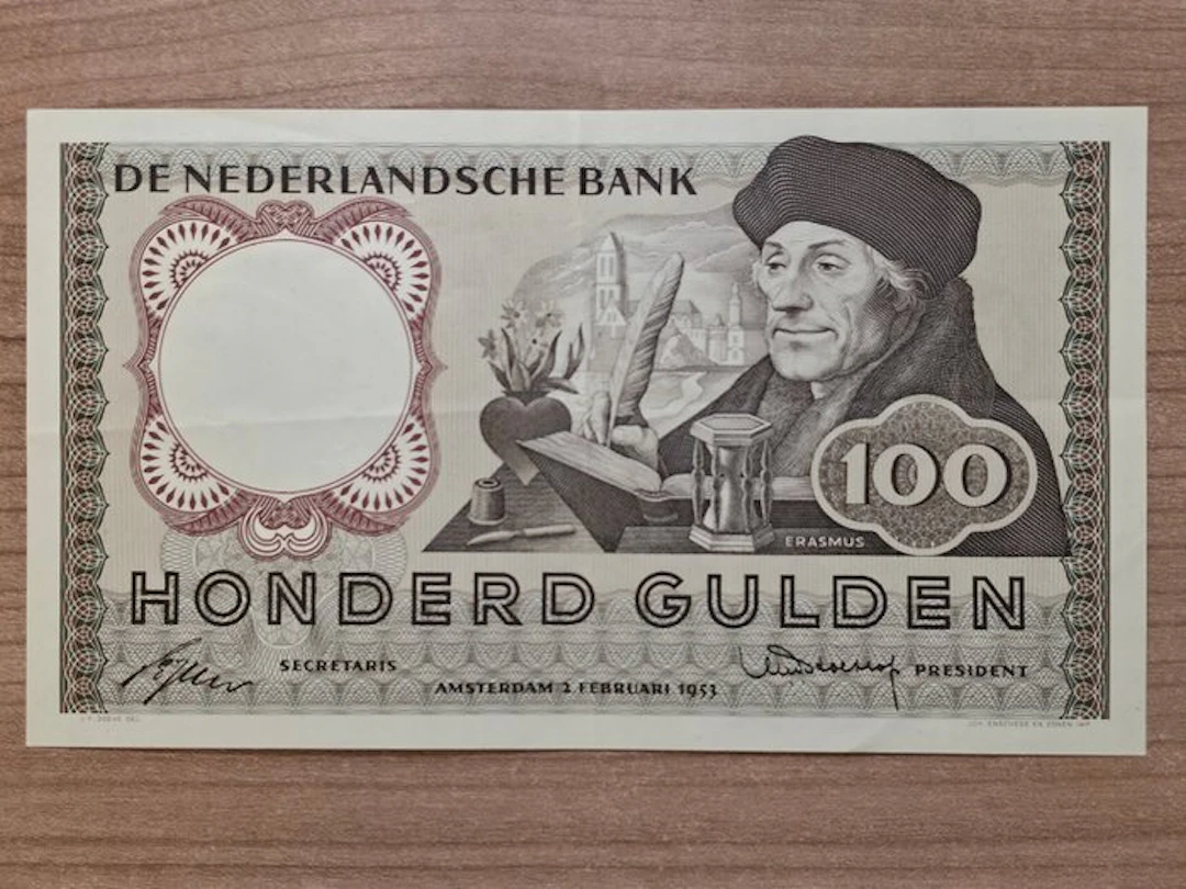 Netherlands. - 100 Gulden 1953 (Desiderius Erasmus) - PL102.b (No