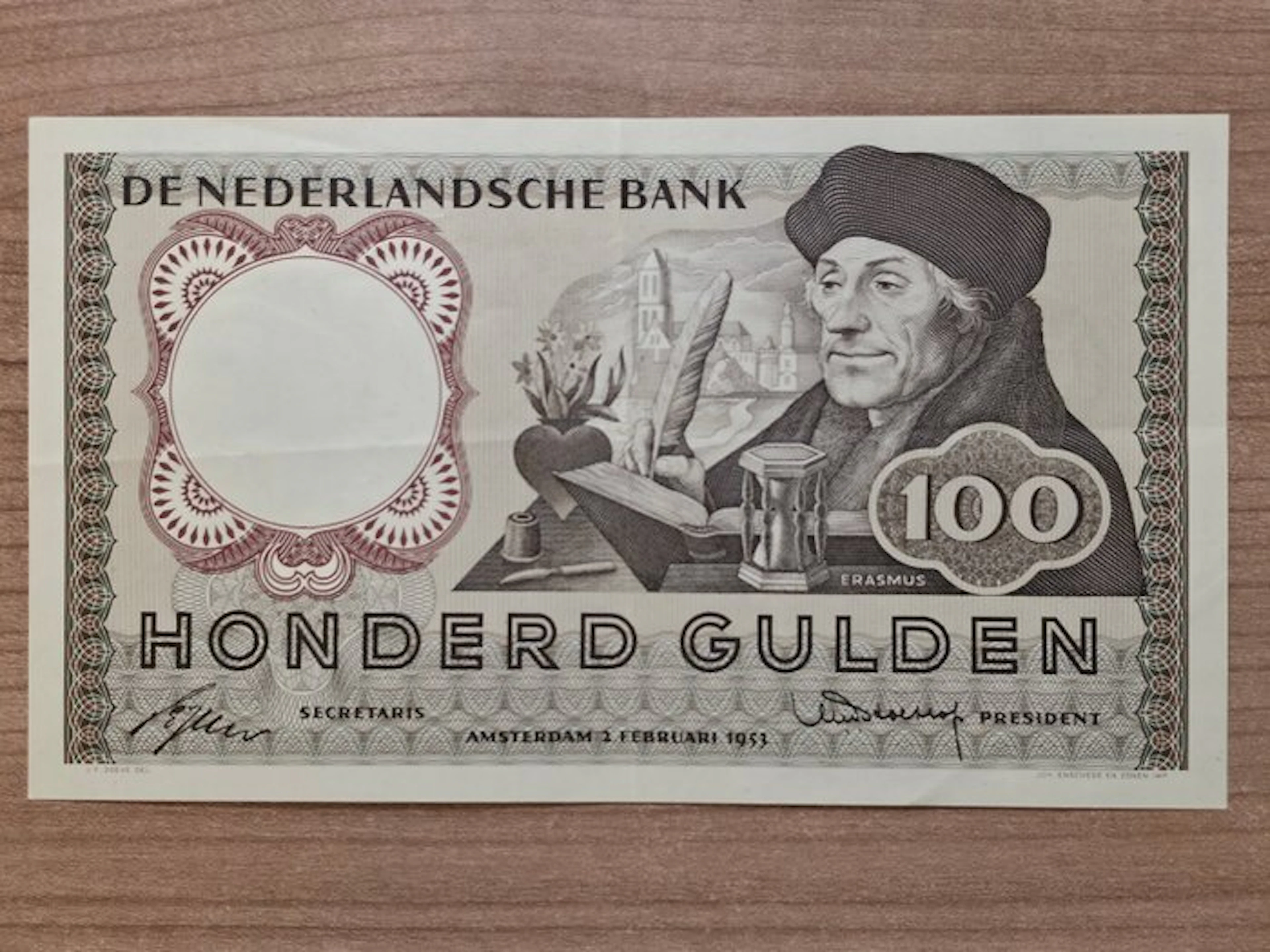 Netherlands. - 100 Gulden 1953 (Desiderius Erasmus) - PL102.b (No
