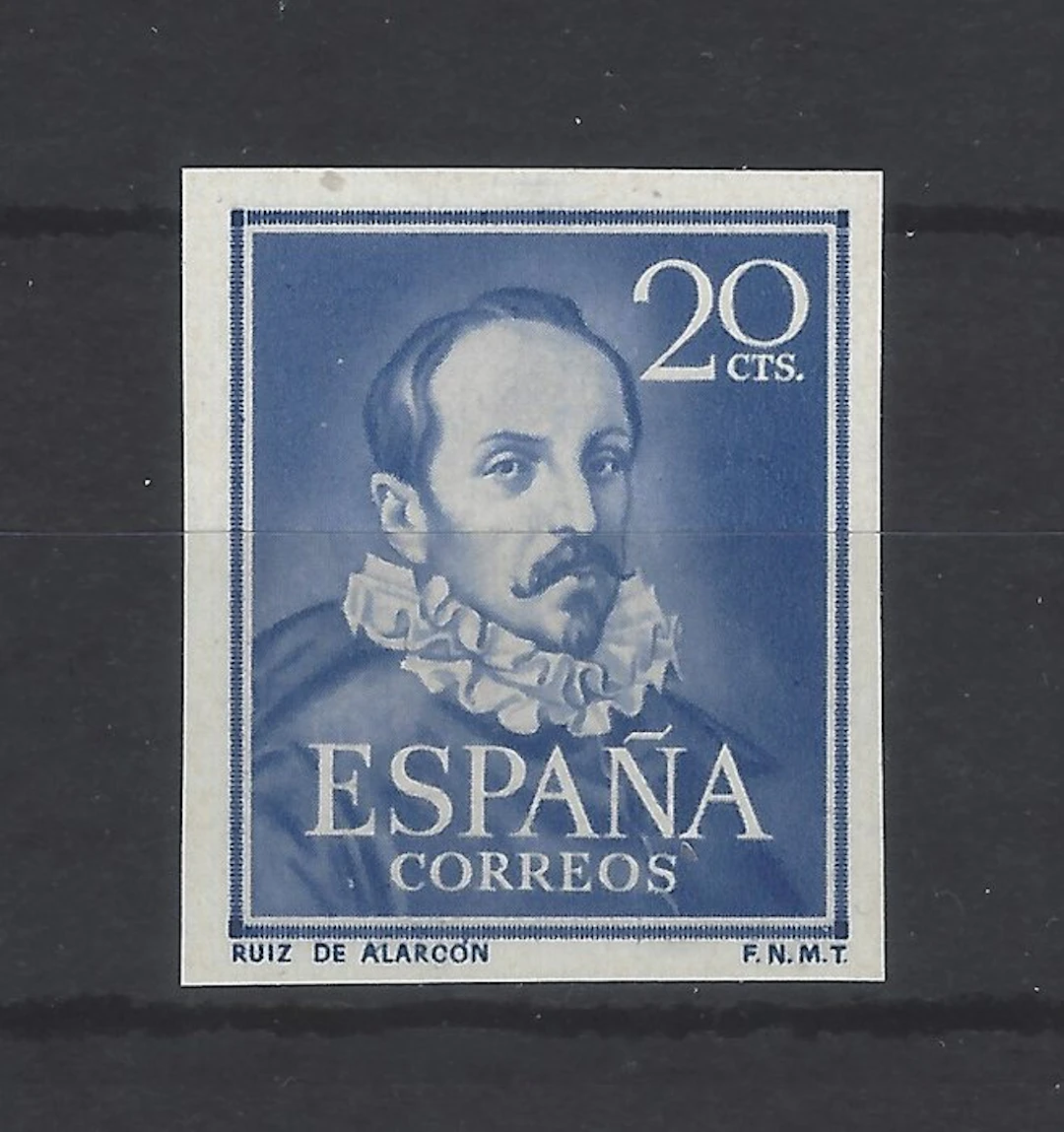 Spain 1950/1953 - Ruiz de Alarcón—edentulous. - Edifil nº 1074s