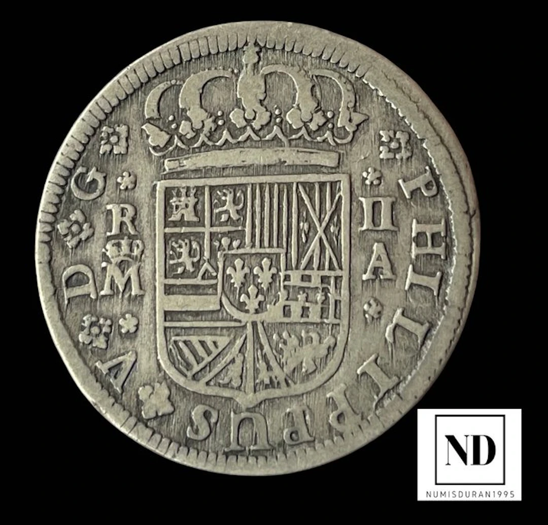 Spain. Felipe V. 2 Reales 1724 - Madrid A