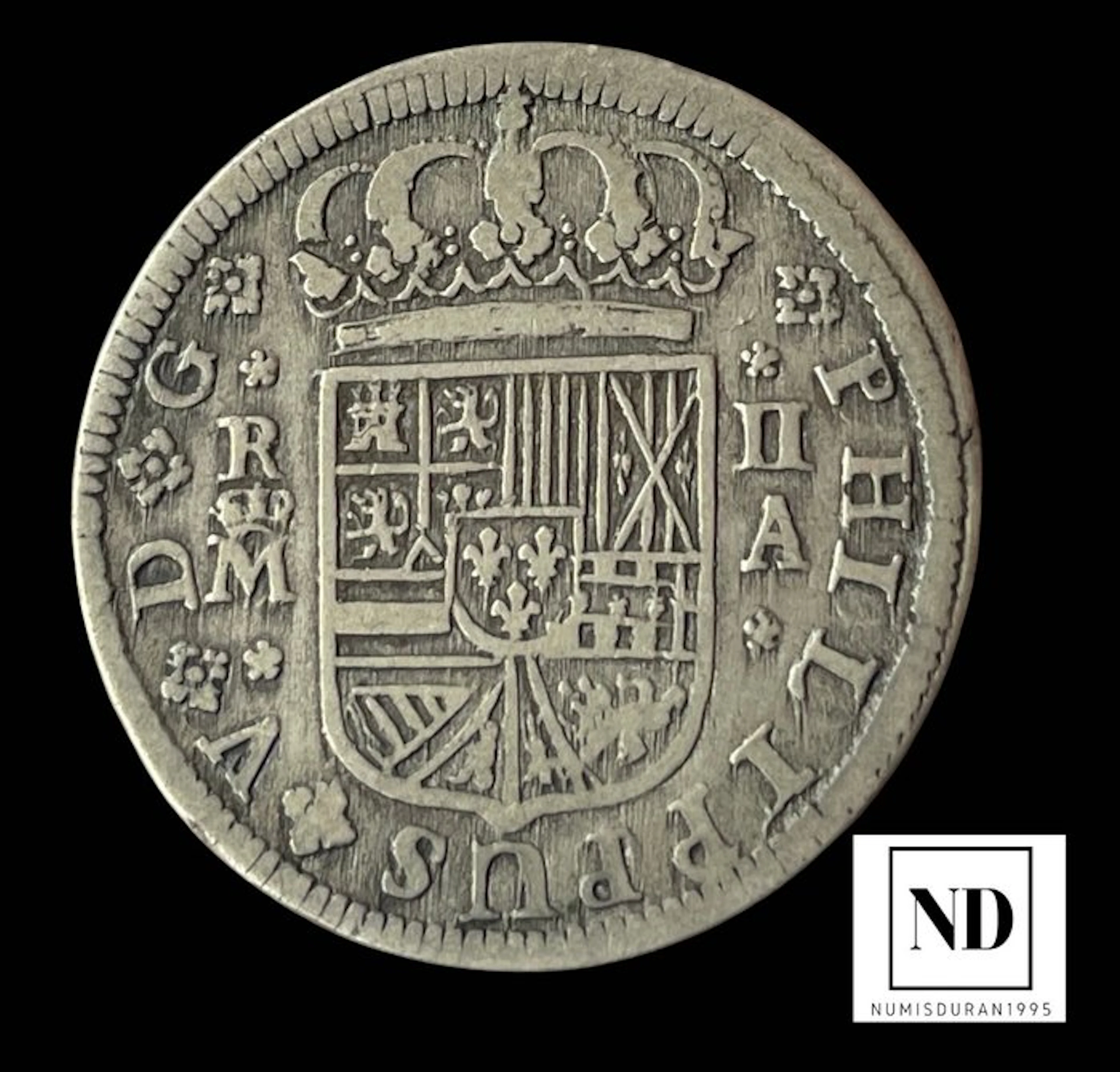 Spain. Felipe V. 2 Reales 1724 - Madrid A