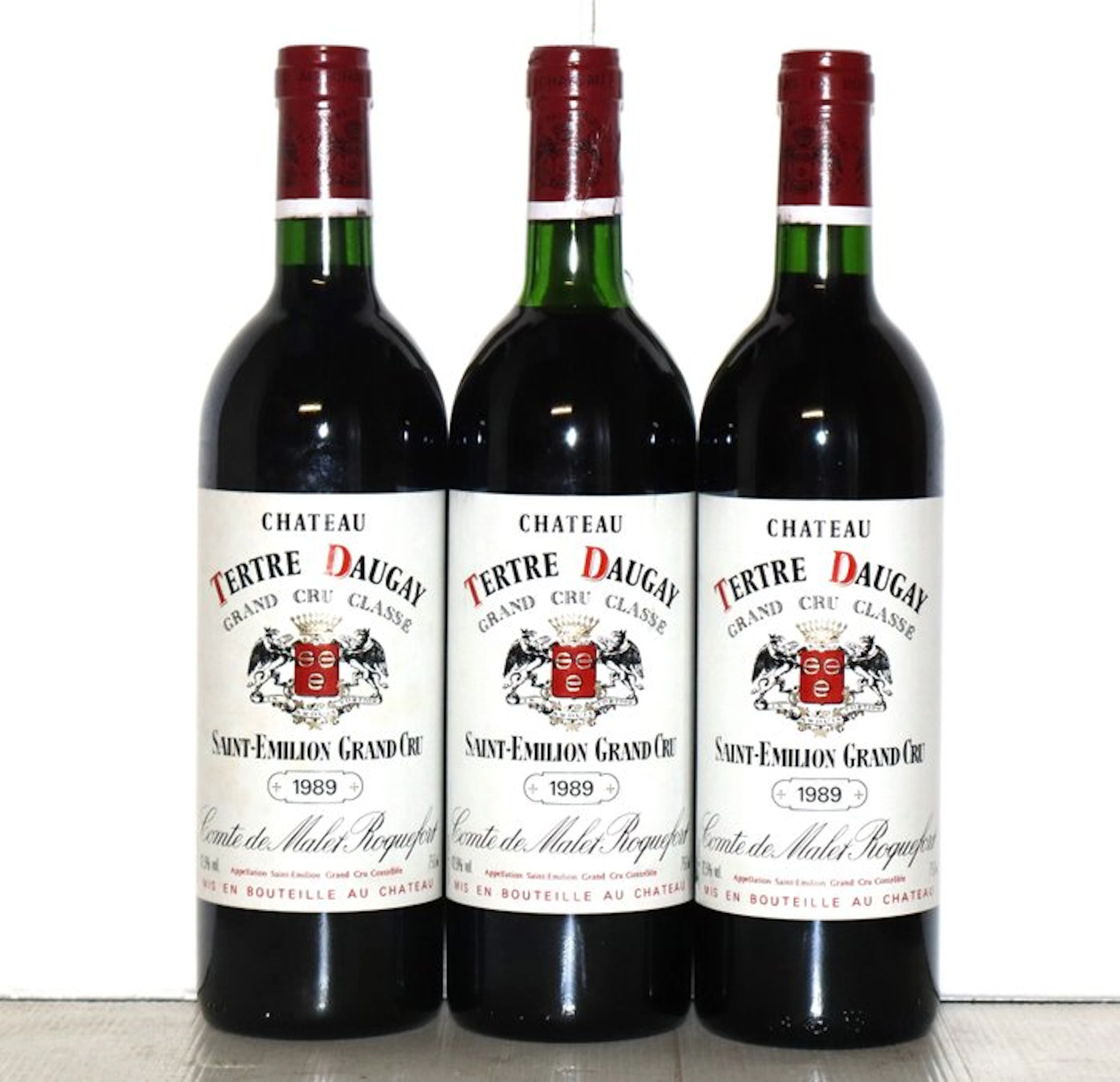 1989 Château Tertre Daugay - Saint-Émilion Grand Cru Classé - 3 Bottles (0.75L)