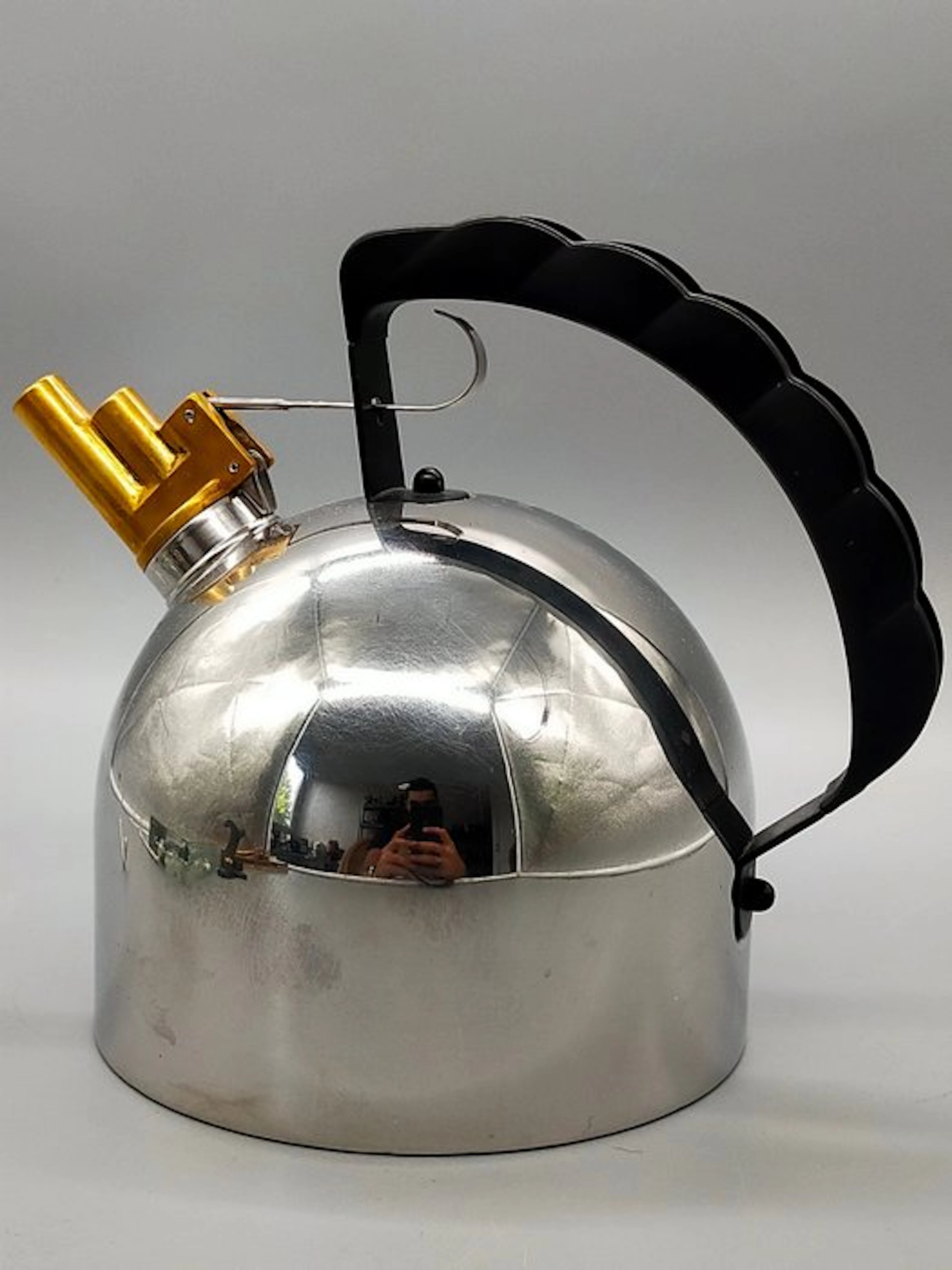 Alessi Flötenwasserkessel 9091 von Richard Sapper - Kettle - Brass