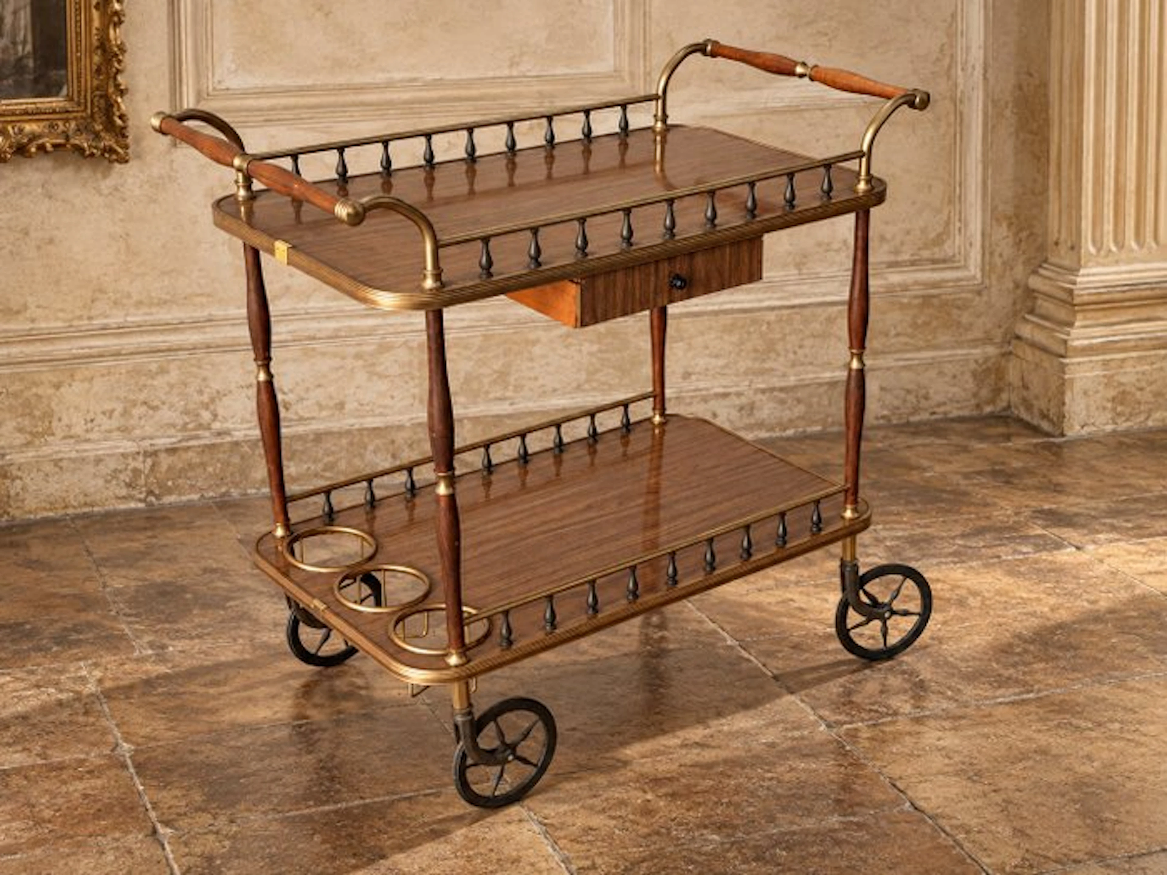 Serving trolley - Wood, Metal - Cart