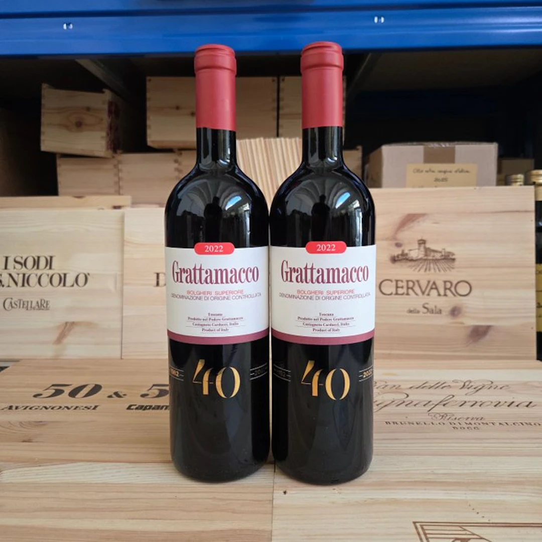 2022 Grattamacco 40esimo Ann. - Bolgheri Superiore - 2 Bottles (0.75L)