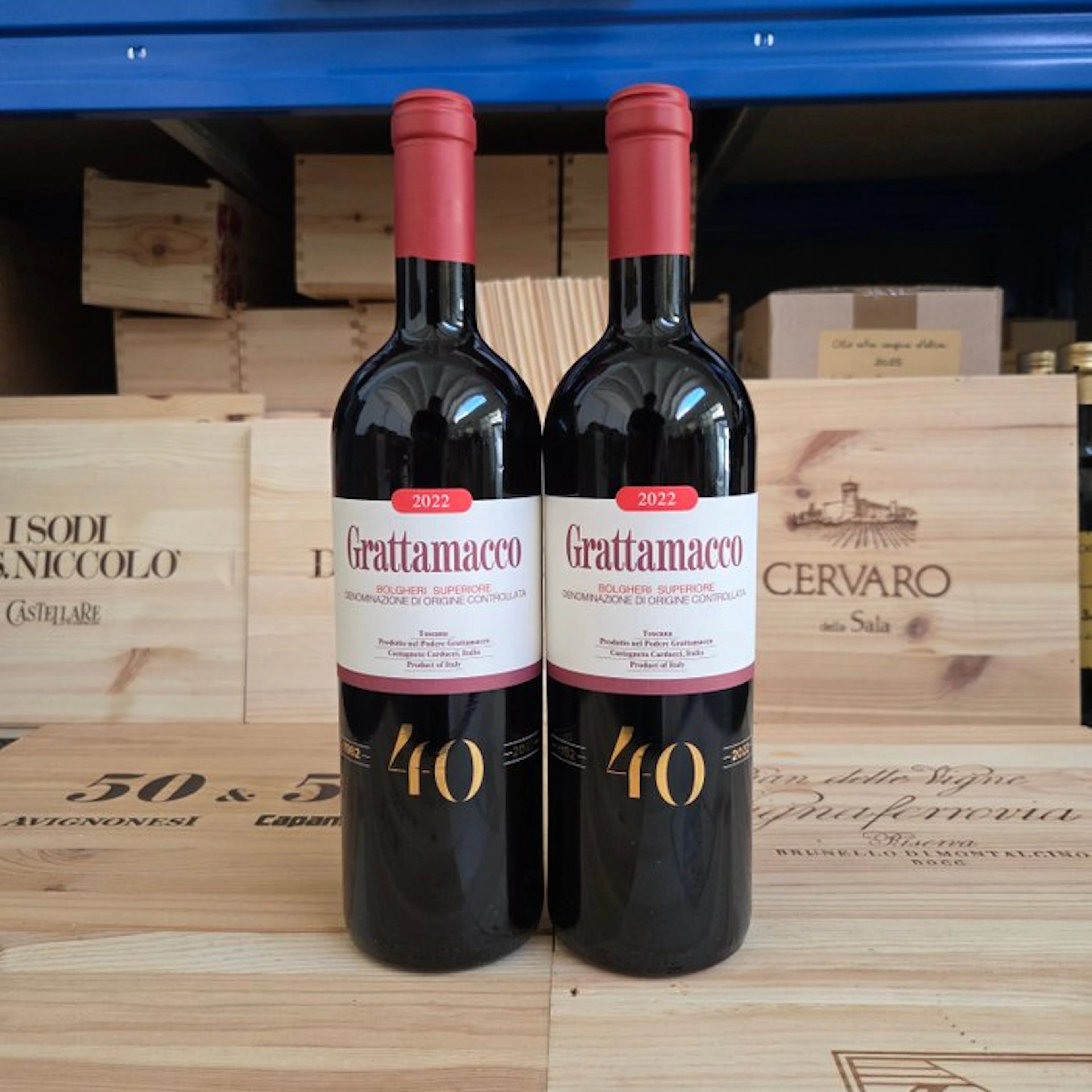 2022 Grattamacco 40esimo Ann. - Bolgheri Superiore - 2 Bottles (0.75L)