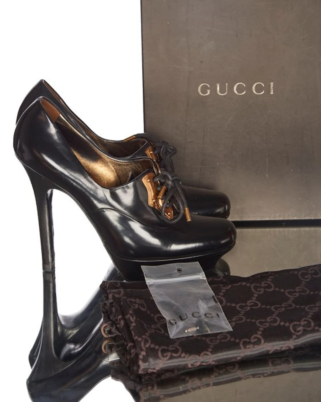 Gucci no reserve size UK 5 EU 38 - Laced-up heeled shoes - Size: EU 38