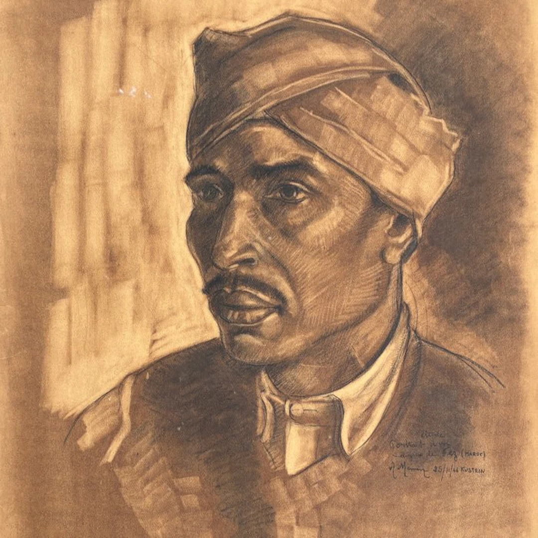 Augustin Memin (1910 - 1981) - Maroc - "Portrait d'un...