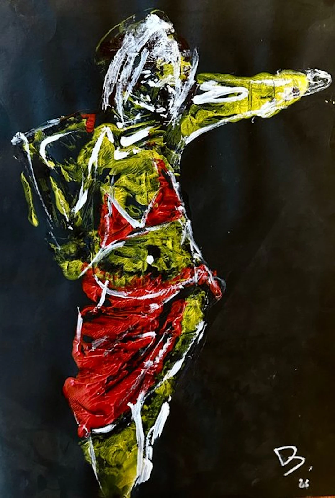 Artdanaux (XXI) côté - Femme debout huile
