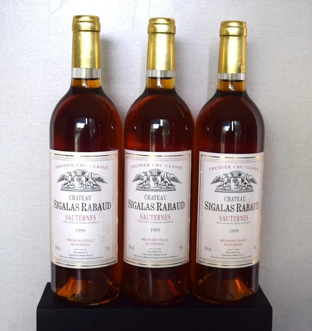 1999 Château Sigalas Rabaud - Sauternes 1er Grand Cru Classé - 3 Bottles