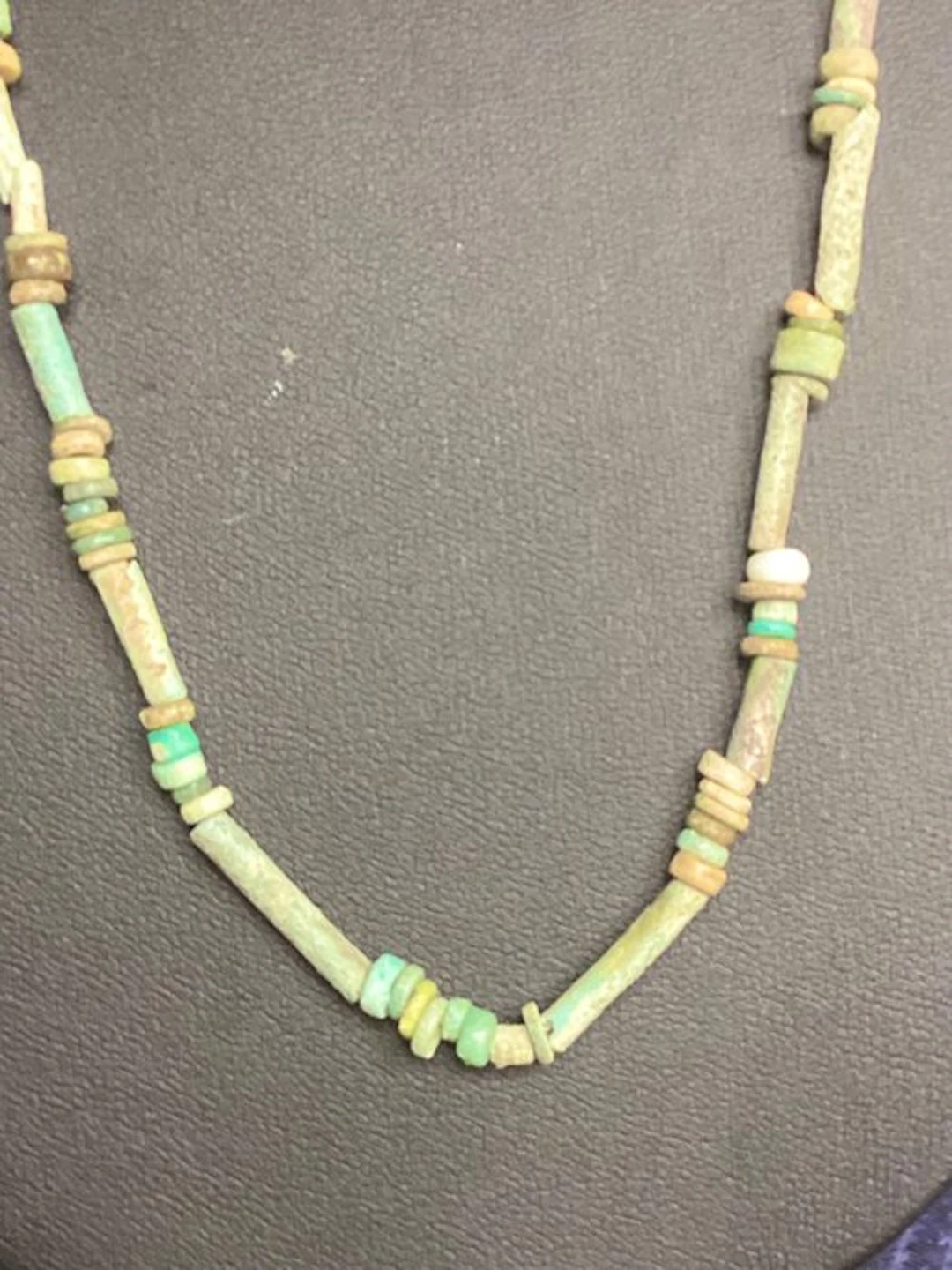 Ancient Egypt, Greco–Roman Period Faience - rods / beads Chain