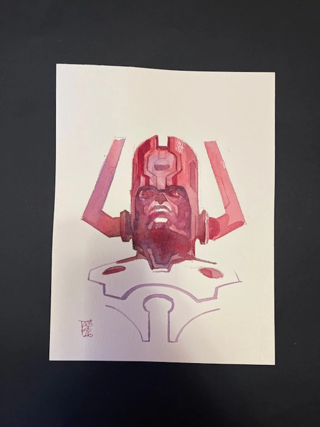 Alex Maleev - 1 Original colour drawing - Galactus - 2016