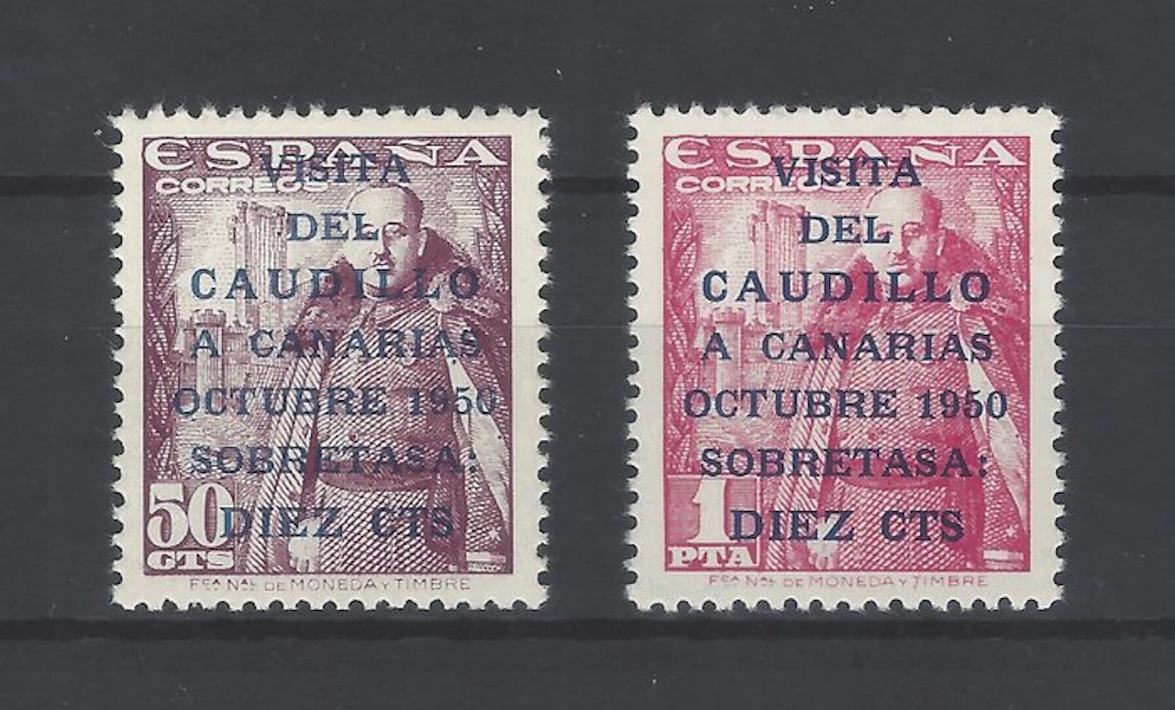 Spain 1950 - Canarias Correo 1st print - Comex-certified...