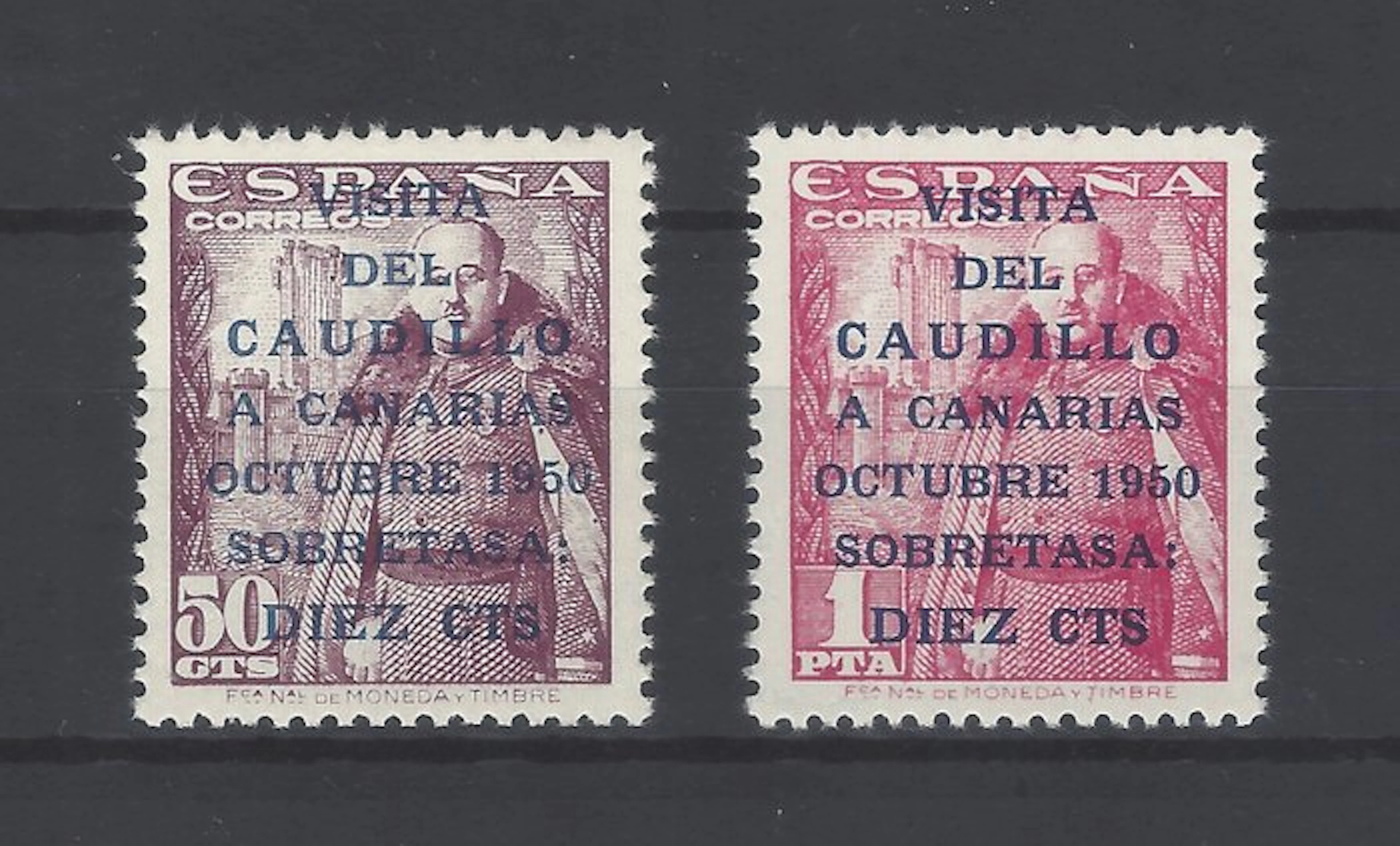 Spain 1950 - Canarias Correo 1st print - Comex-certified...
