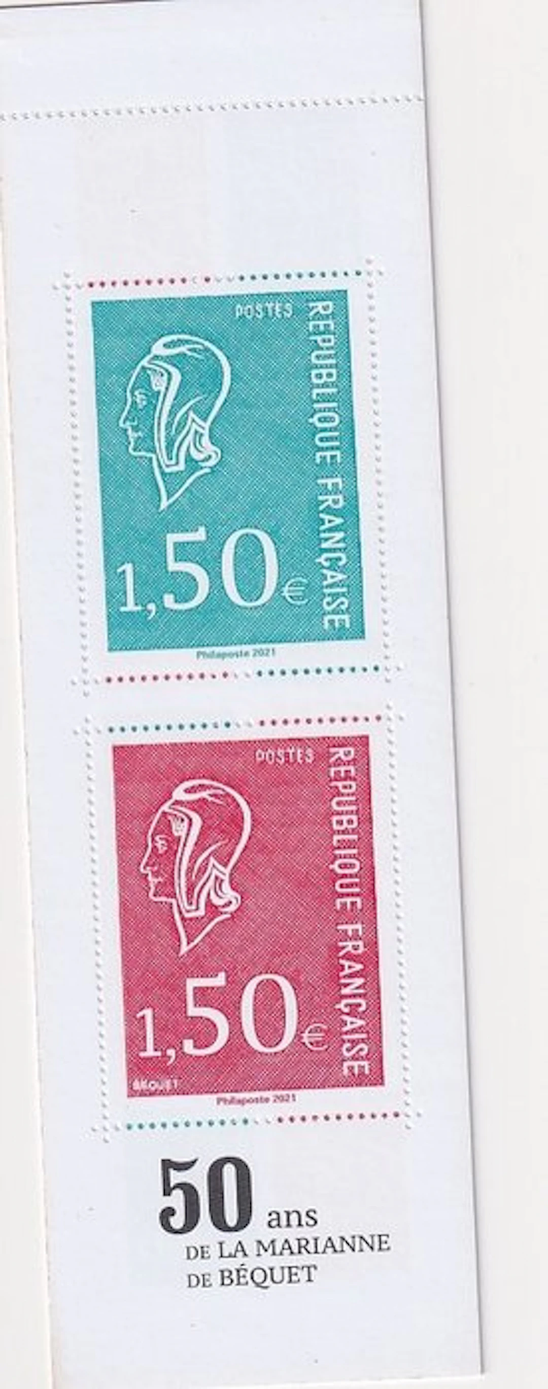 France 2021 - superbe carnet 50ans de la Marianne de...
