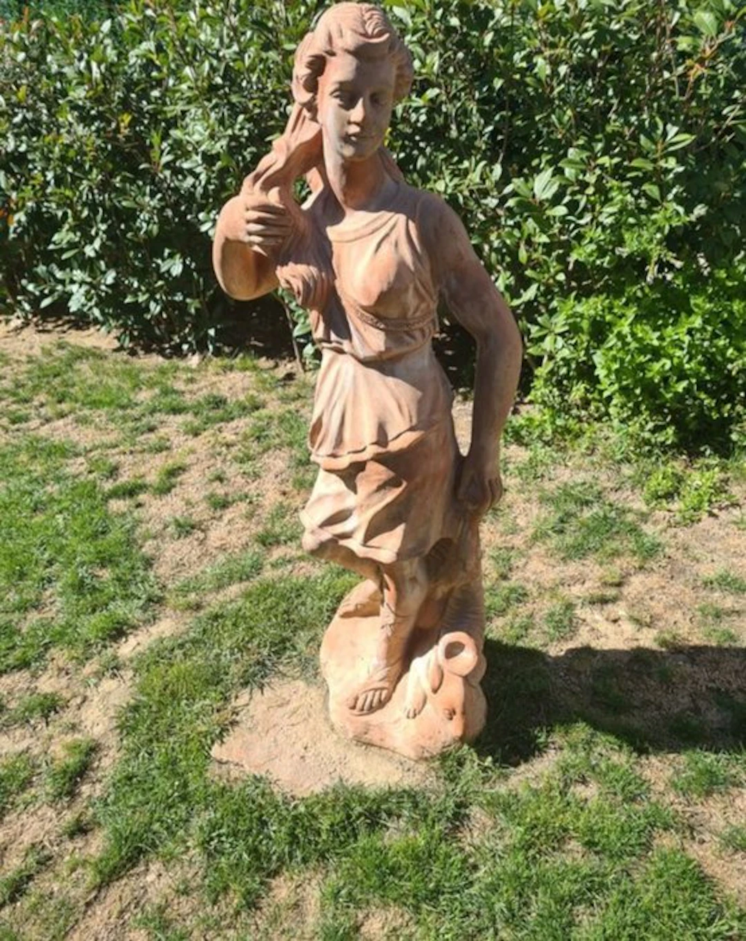 Statue, Garden dame - 133 cm - Terracotta