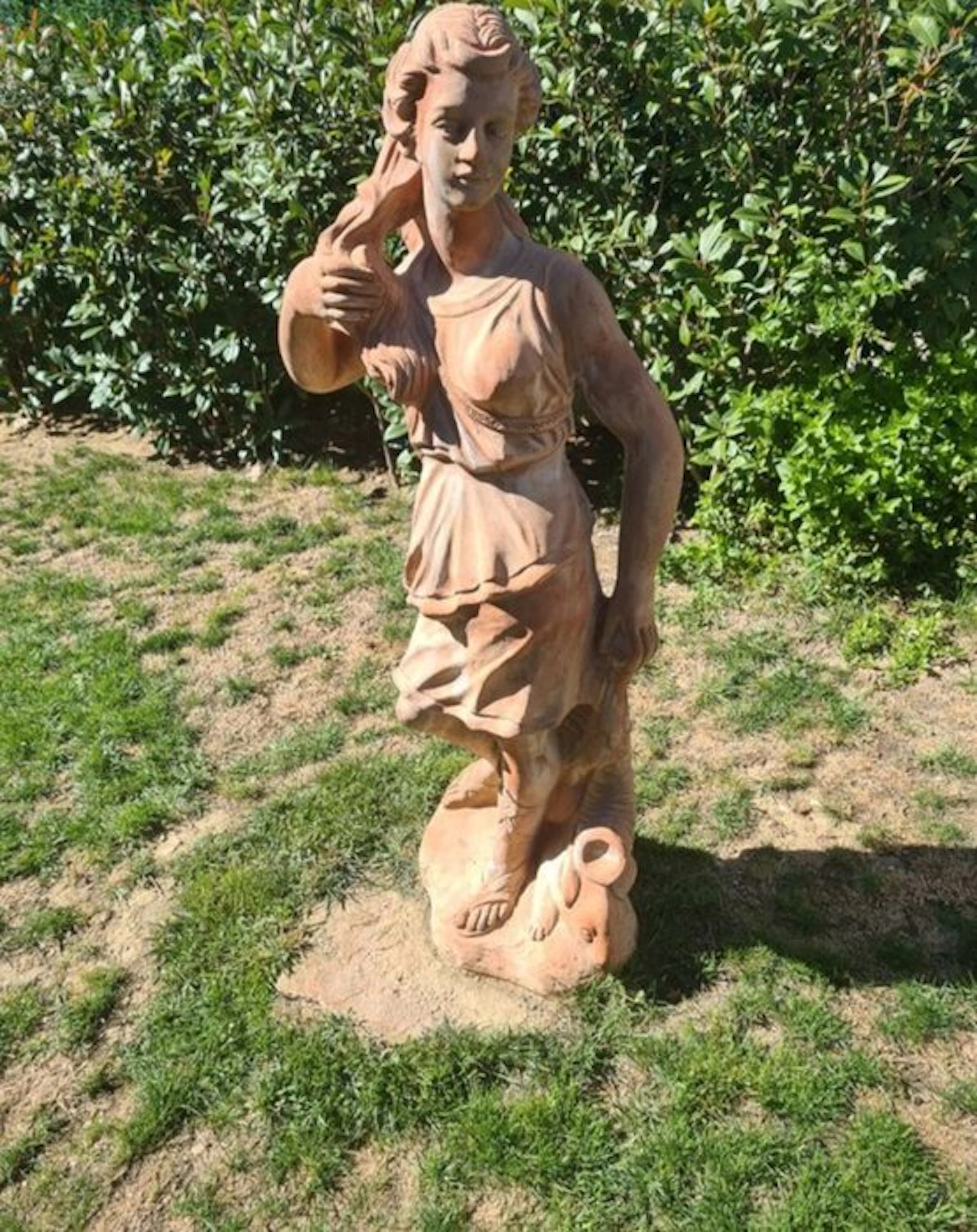 Statue, Garden dame - 133 cm - Terracotta