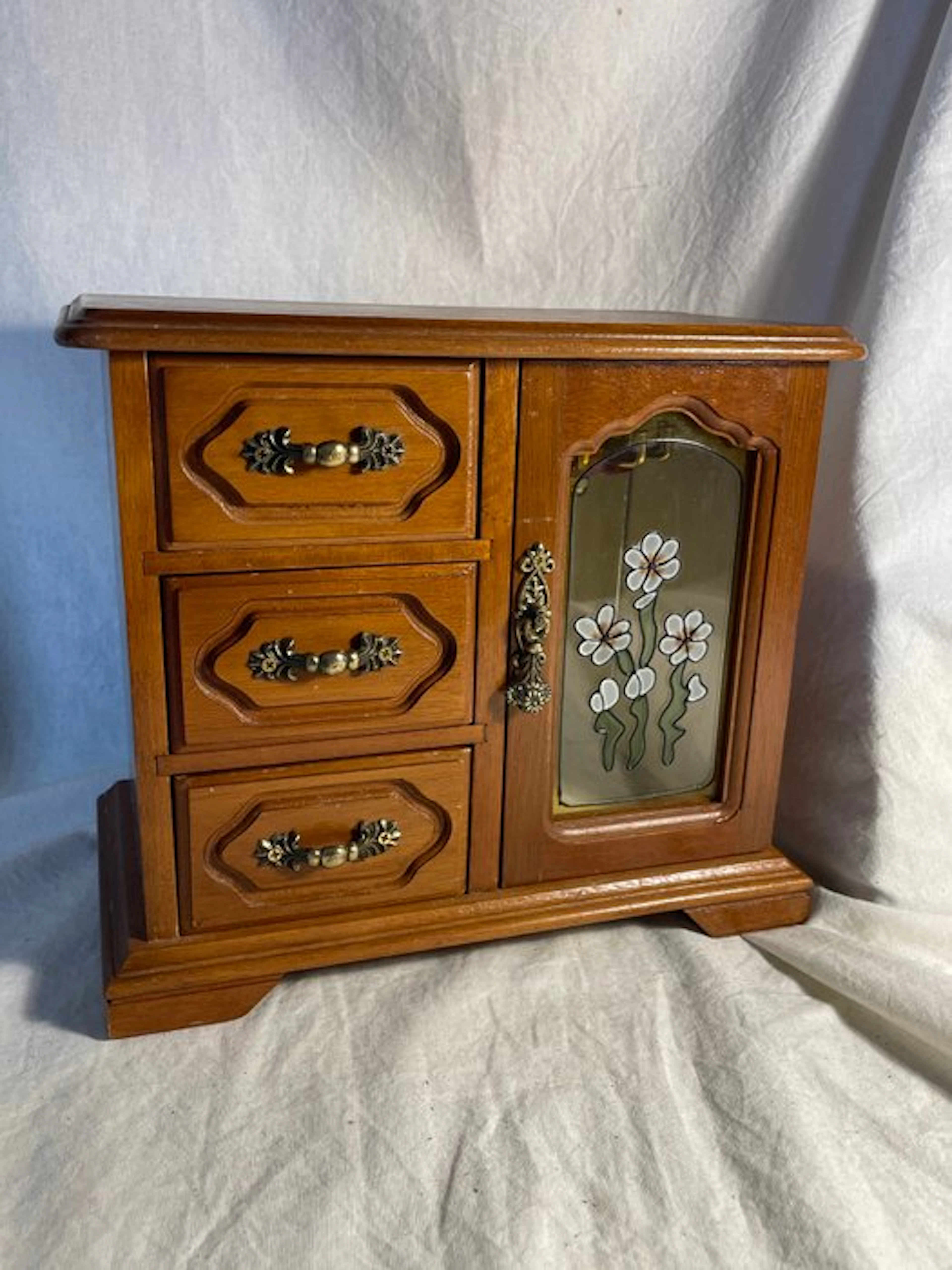 Jewellery box - Incredible Genuine Jewelry Armoire - Wood, Glass