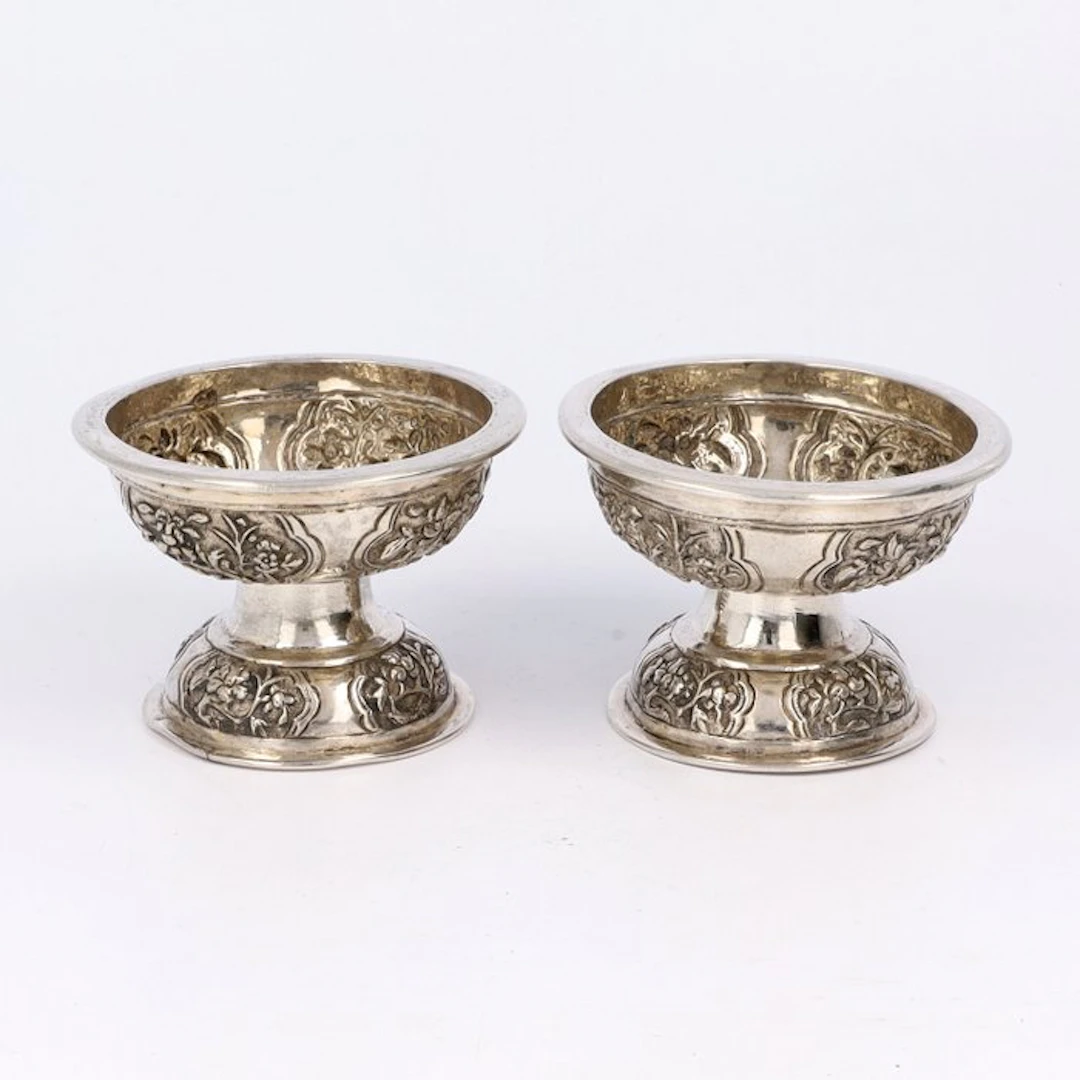Specerijen bakje. - Tazza (2) - .900 silver